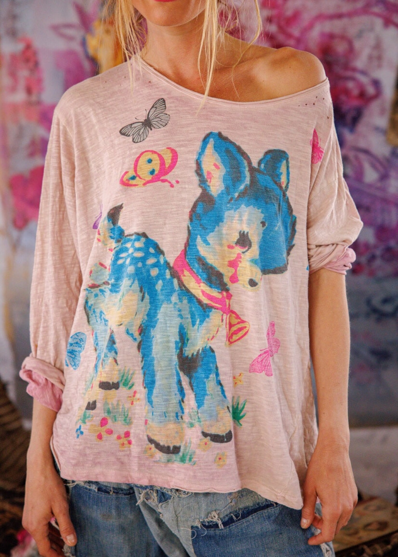 Magnolia Pearl My Pet Viggo Tee Top 2295 Azalea Dip Dye One Size