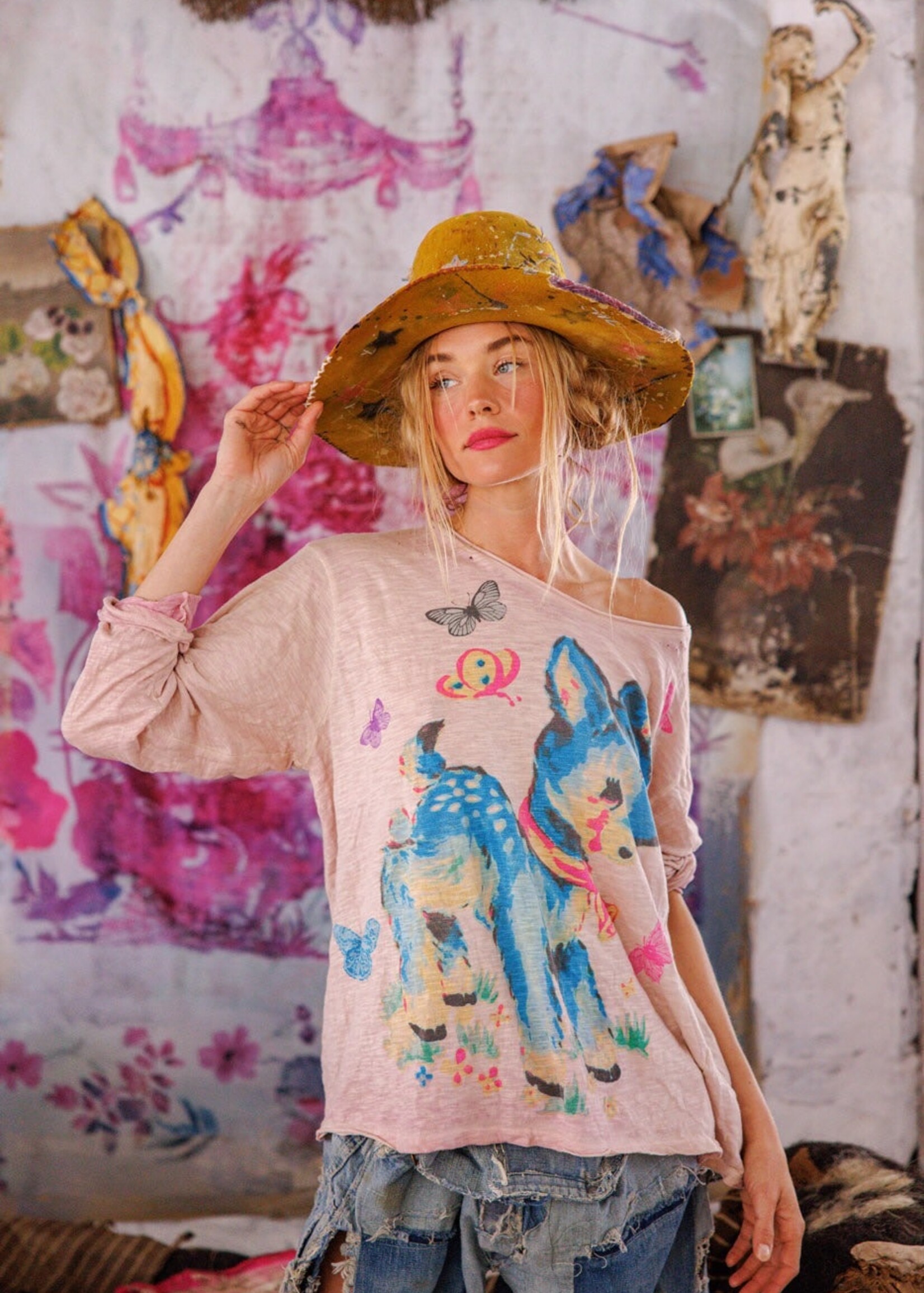 Magnolia Pearl My Pet Viggo Tee Top 2295 Azalea Dip Dye One Size