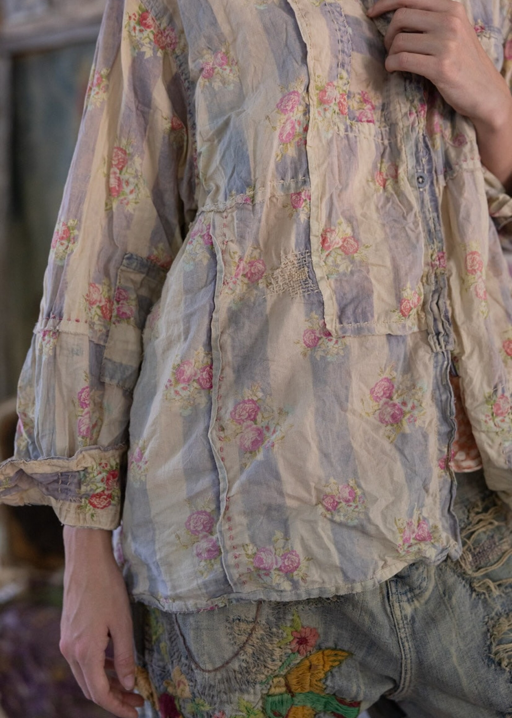 Magnolia Pearl Adison Workshirt Top 2307 European Summer One Size