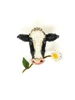 Trovelore Happy Cow Brooch Pin Handmade