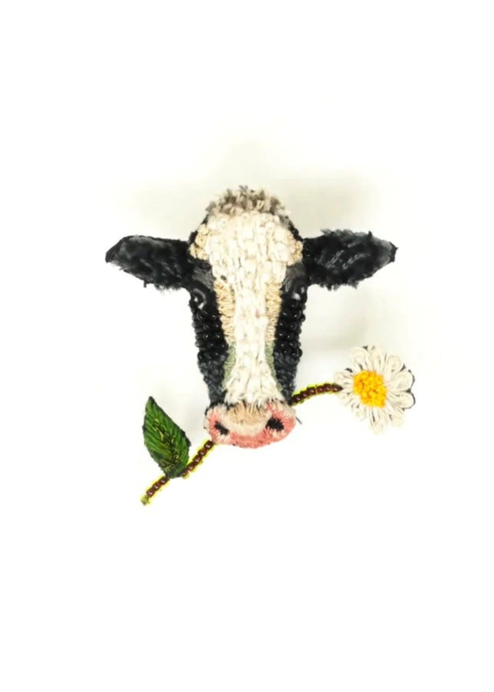 Trovelore Happy Cow Brooch Pin Handmade