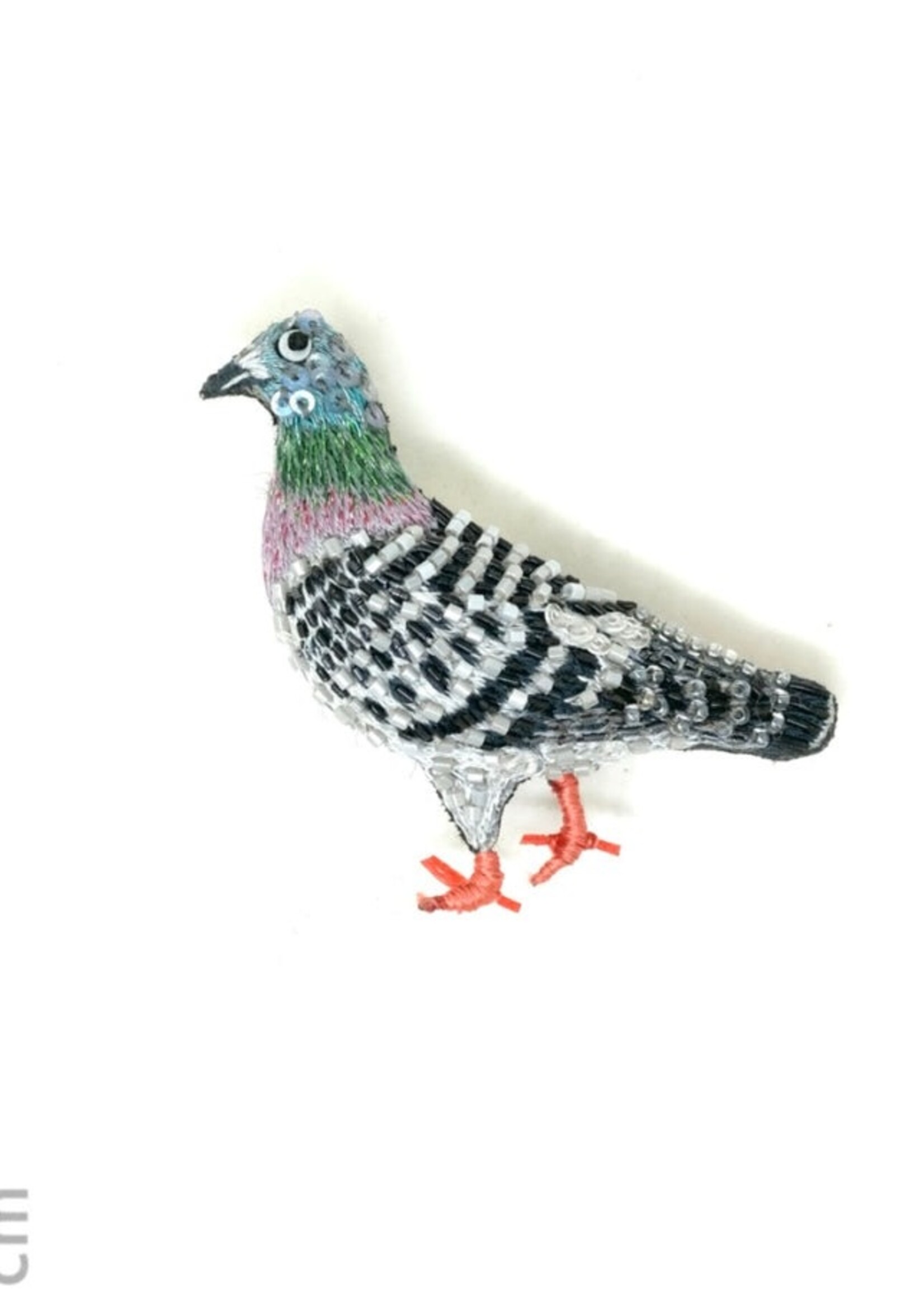 Trovelore Homing Pigeon Brooch Pin Handmade