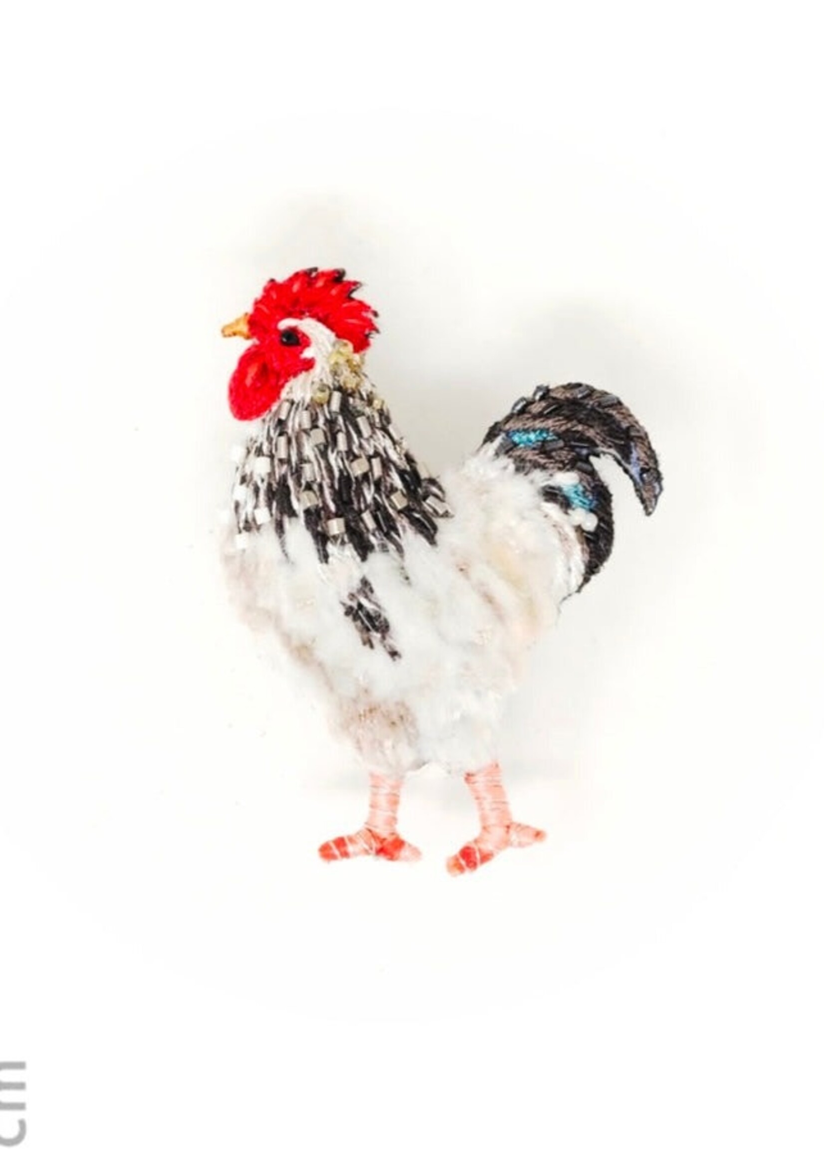 Trovelore Light Sussex Chicken Brooch Pin PREORDER