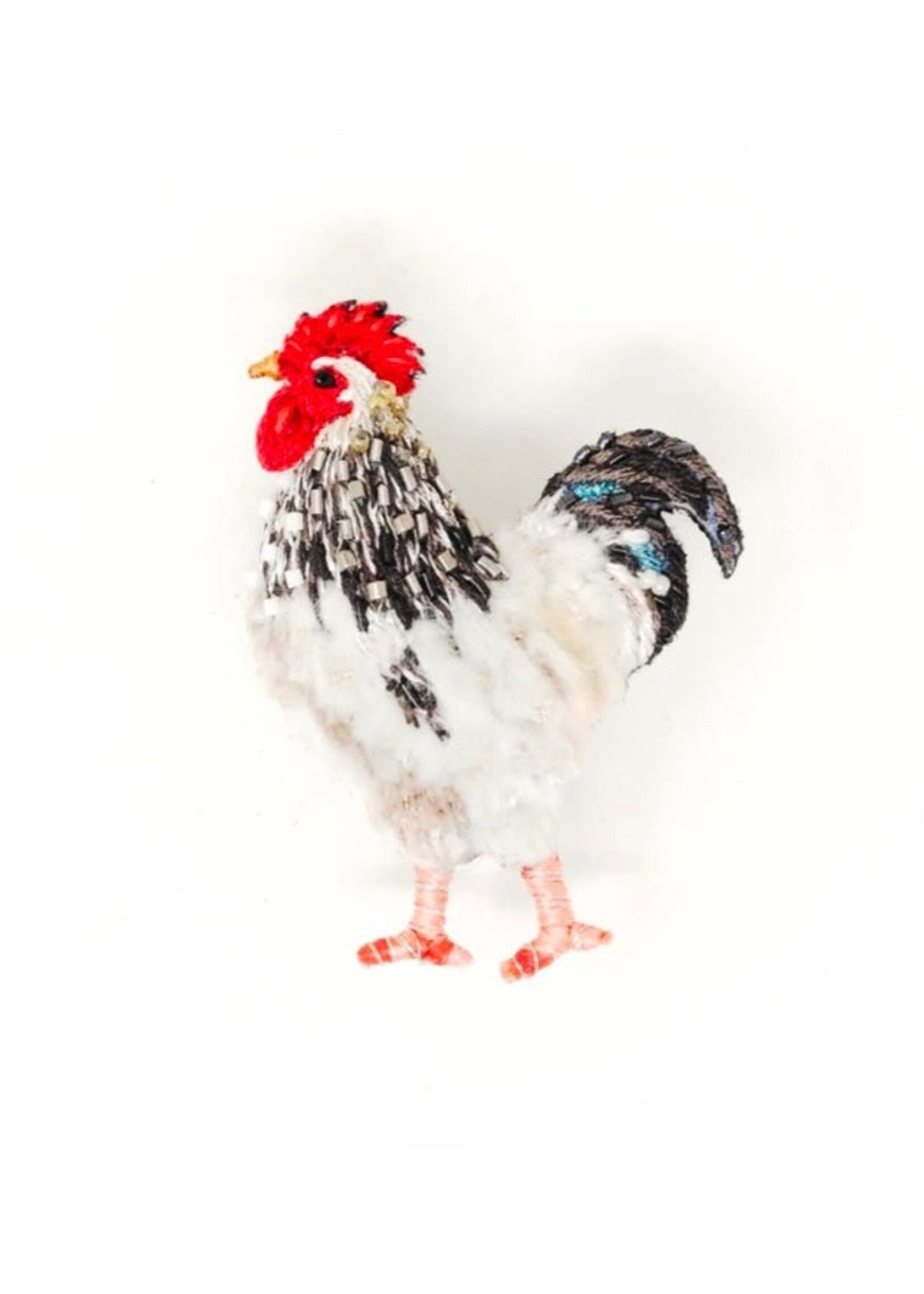 Trovelore Light Sussex Chicken Brooch Pin PREORDER