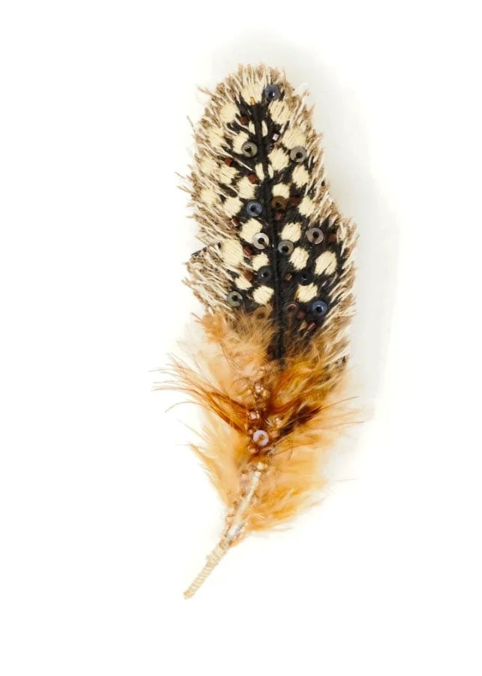 Trovelore Guinea Feather Brooch Pin PREORDER