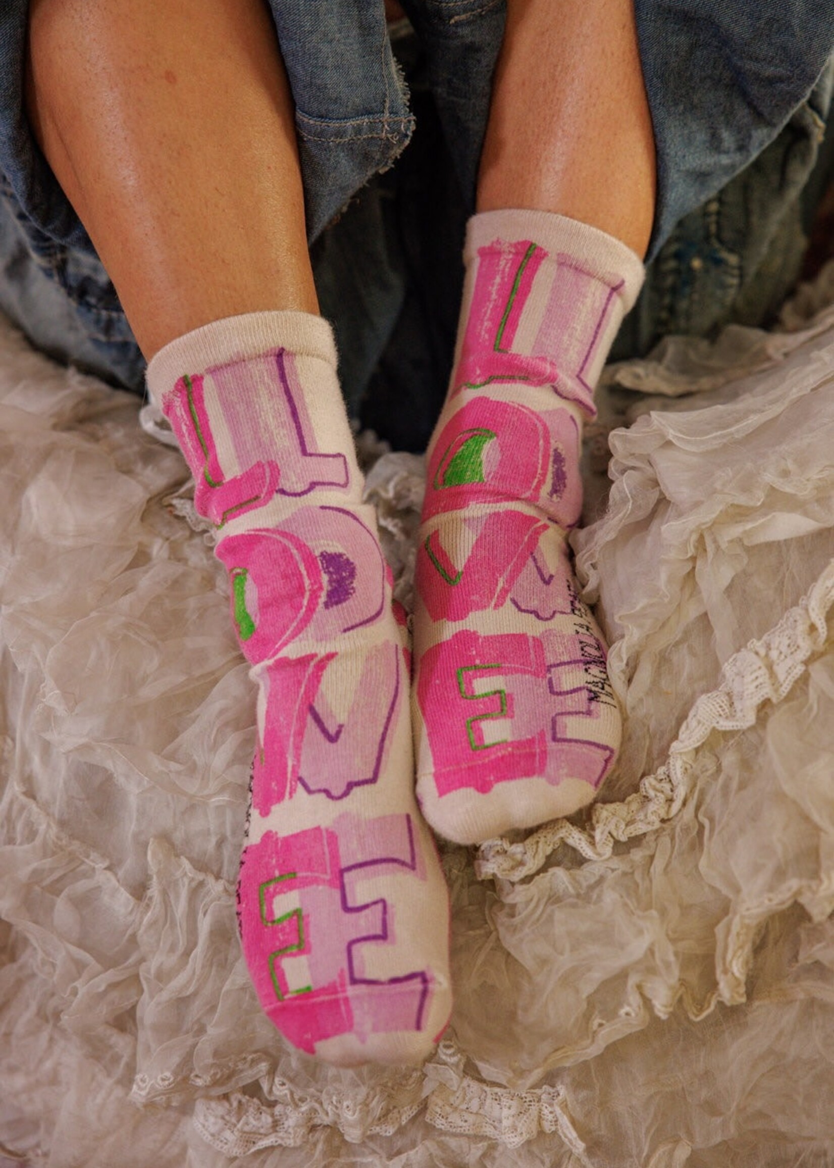 Magnolia Pearl Circus Love Socks 179 Lilac Water