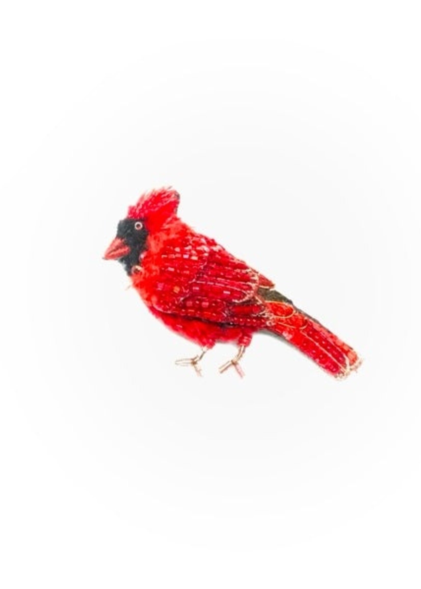 Trovelore Handmade Red Cardinal Brooch Pin PREORDER