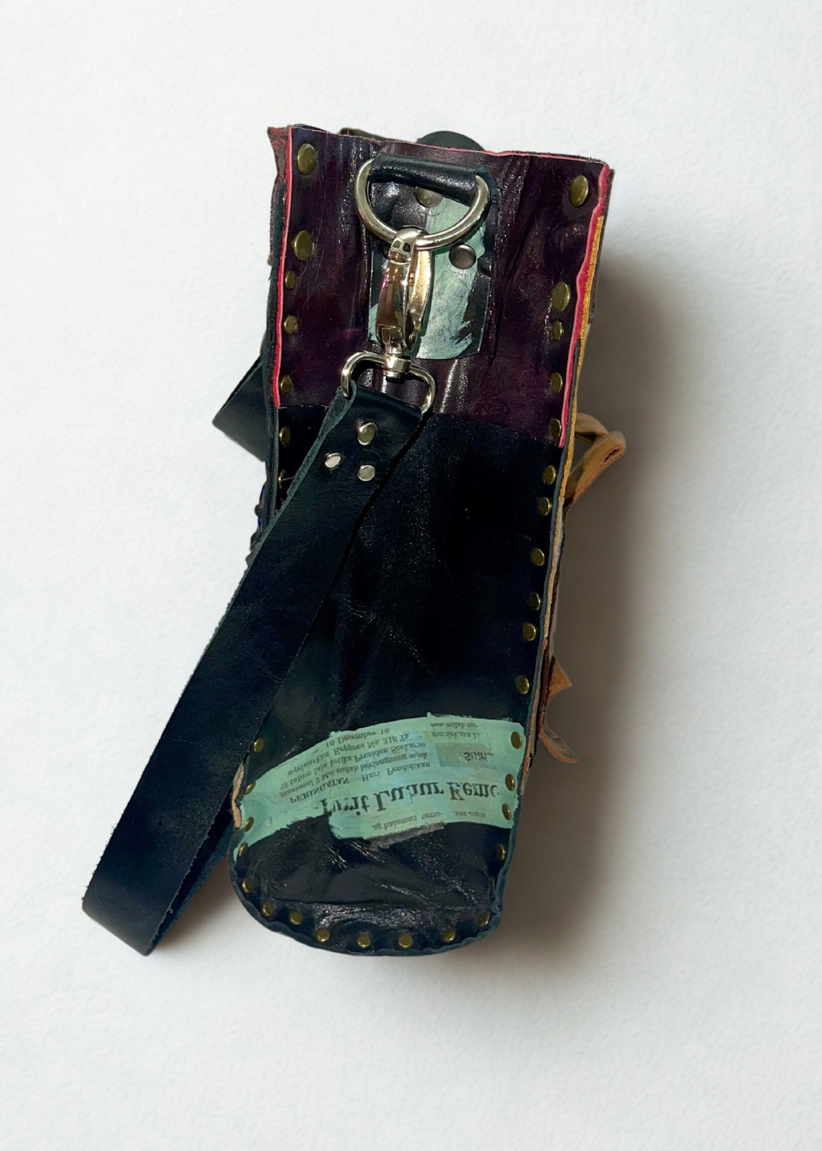 Jianhui London Recycled Leather Crossbody Tote - Black Multi