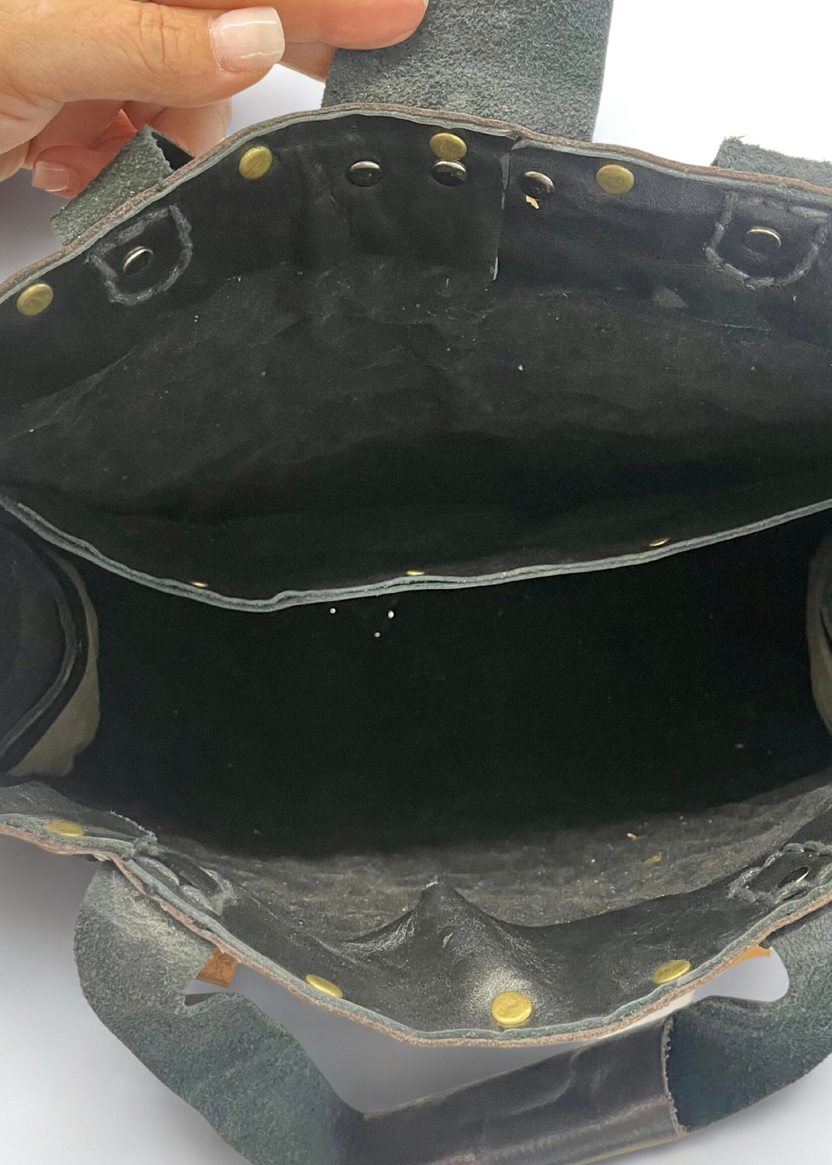 Jianhui London Recycled Leather Crossbody Tote - Black Multi