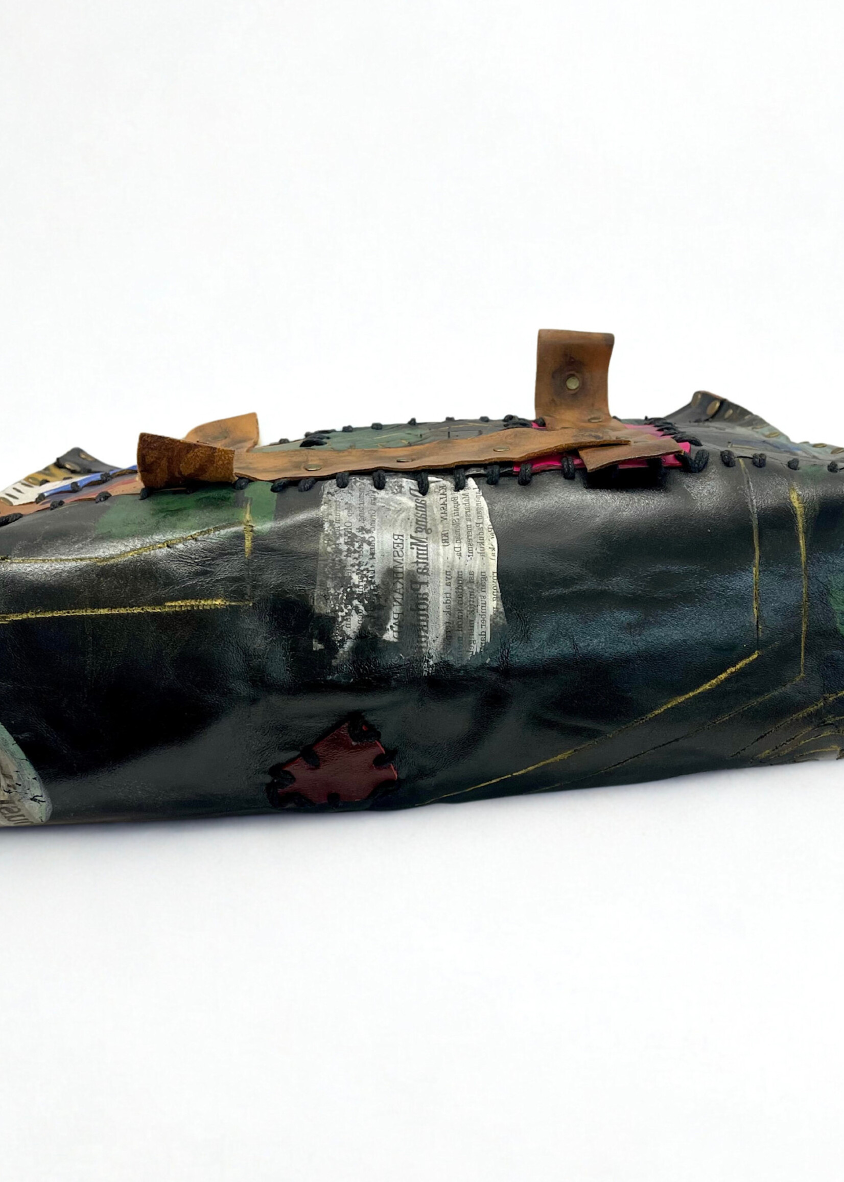 Jianhui London Recycled Leather Crossbody Tote - Black Multi