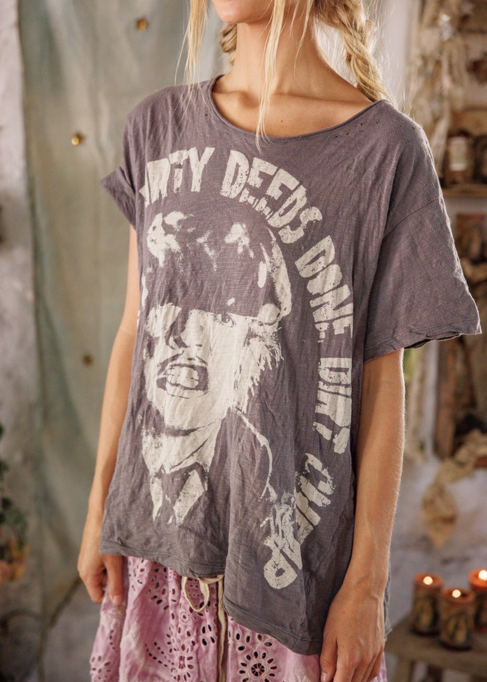 Magnolia Pearl ACDC Dirty Deeds Tee Top 2683 Ozzy One Size