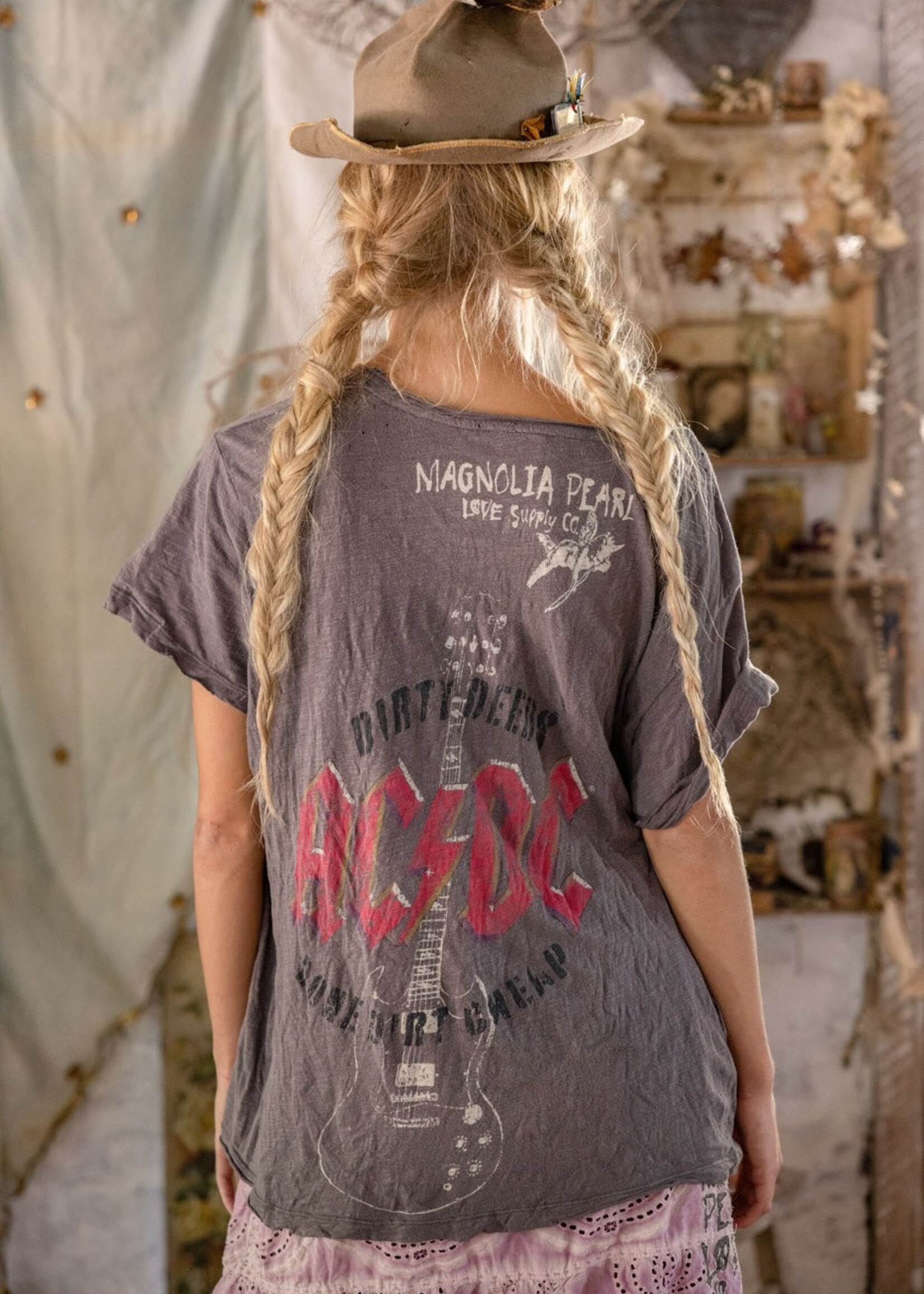 Magnolia Pearl ACDC Dirty Deeds Tee Top 2683 Ozzy One Size