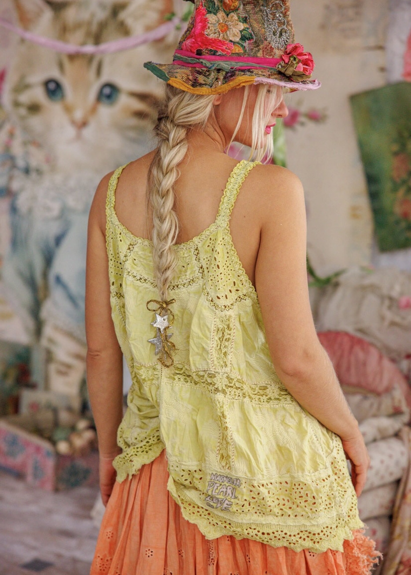 Magnolia Pearl Eyelet Clementine Tank 384 Yuzu One Size