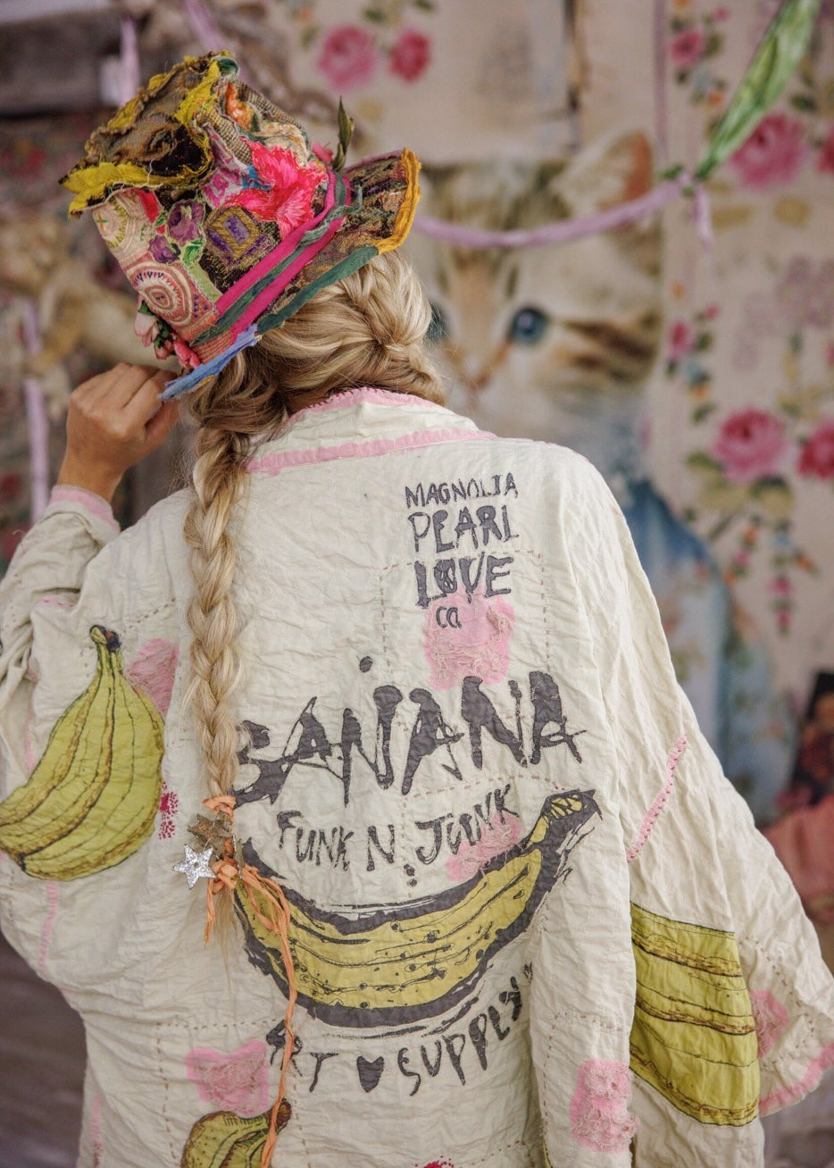 Magnolia Pearl Banana Funk N Junk Kimono Jacket 1322 Kiss Molly One Size