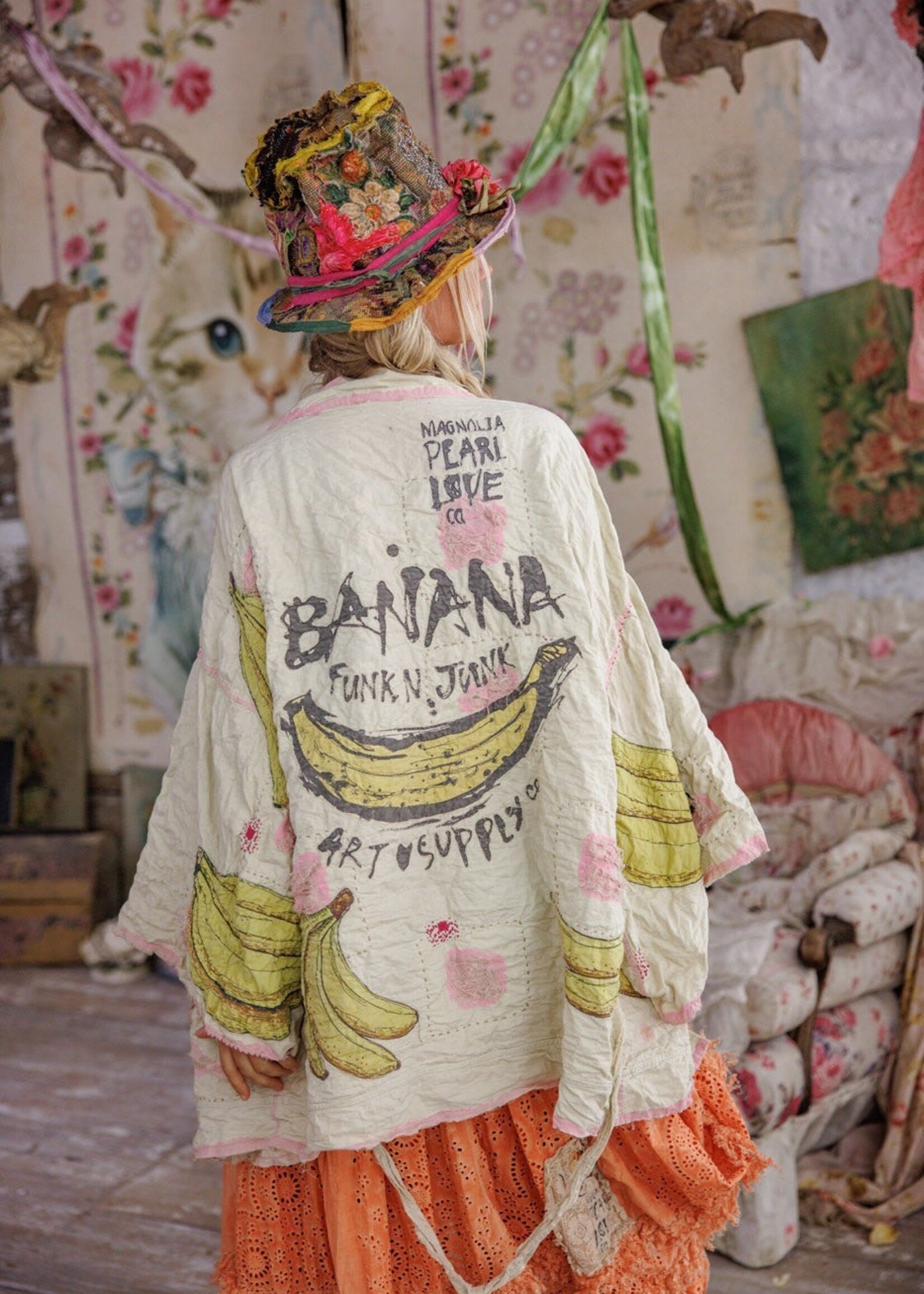 Magnolia Pearl Banana Funk N Junk Kimono Jacket 1322 Kiss Molly One Size