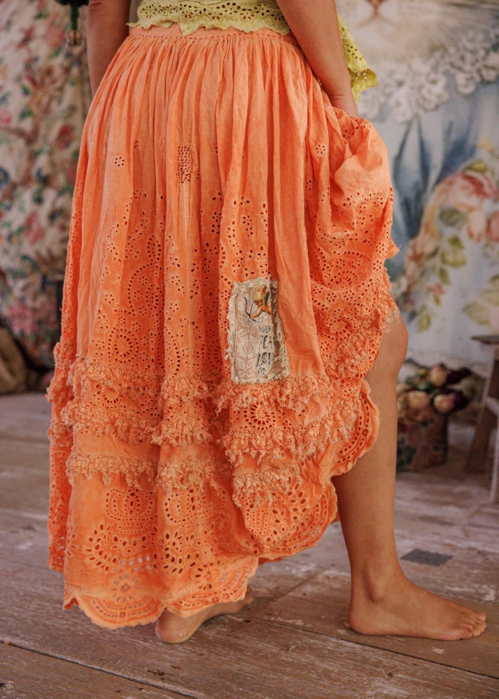 Magnolia Pearl Eyelet Skirt 223 Arancia One Size