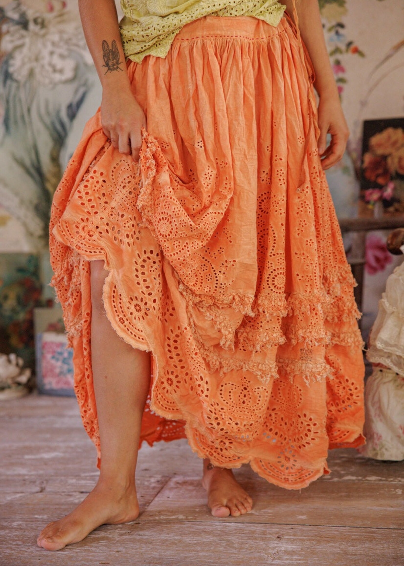 Magnolia Pearl Eyelet Skirt 223 Arancia One Size