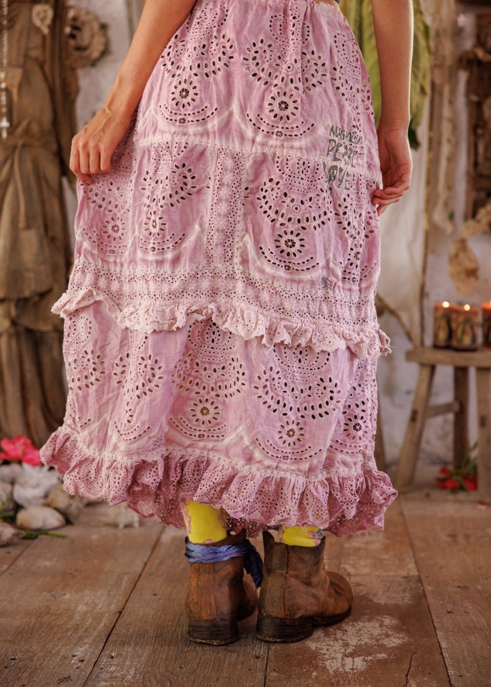 Magnolia Pearl Eyelet Pissarro Skirt 220 Lychee Blossom One Size