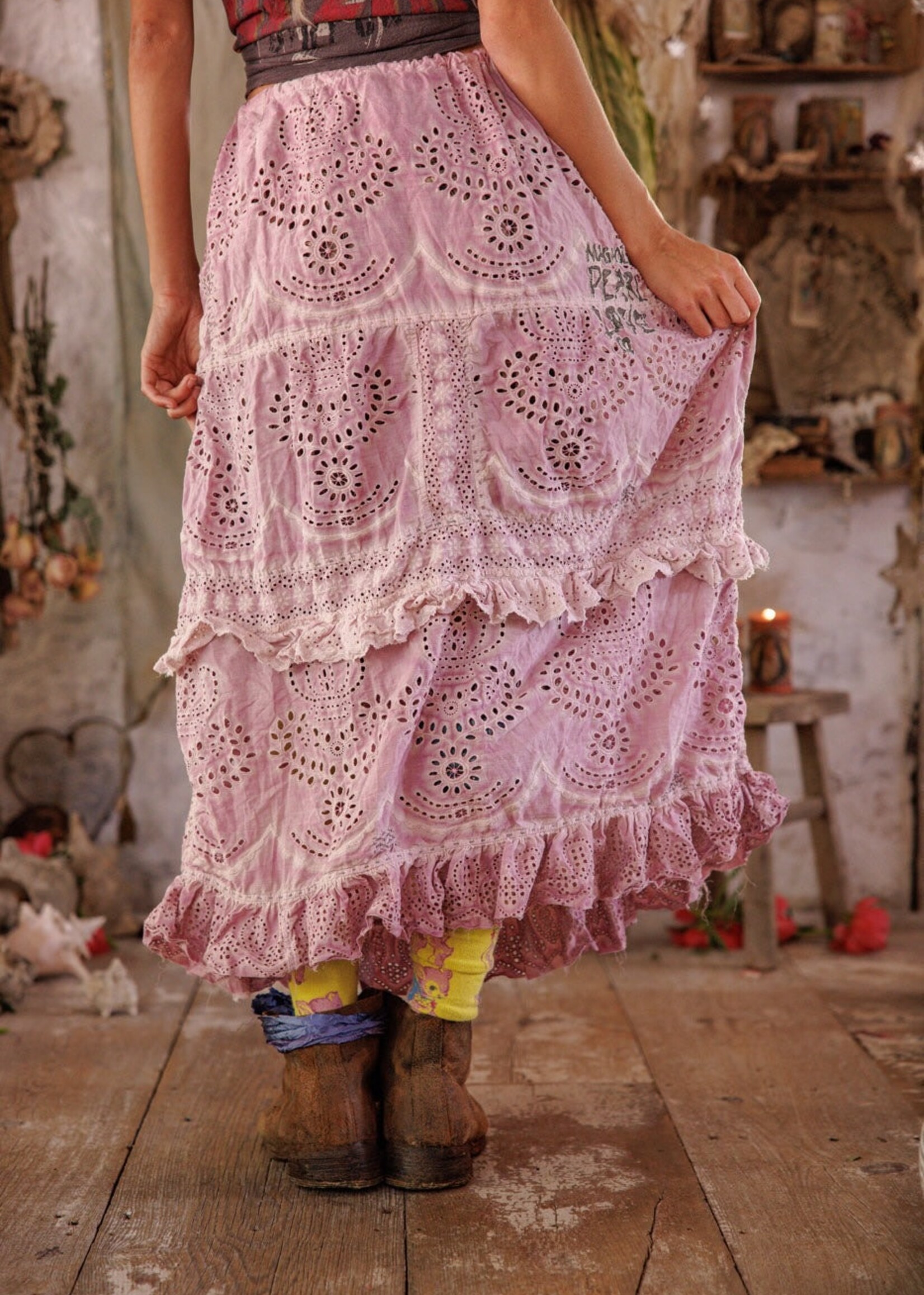 Magnolia Pearl Eyelet Pissarro Skirt 220 Lychee Blossom One Size