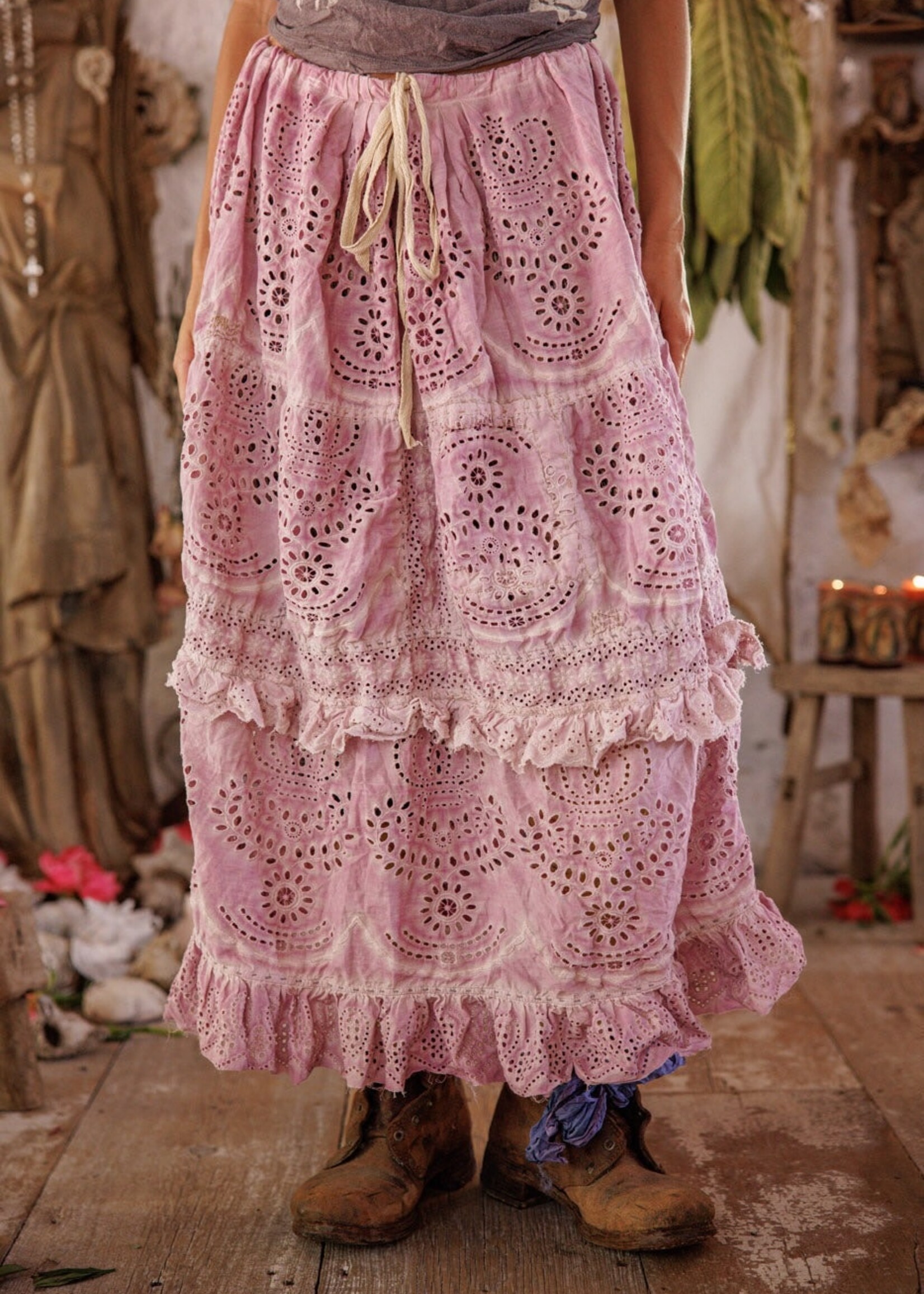 Magnolia Pearl Eyelet Pissarro Skirt 220 Lychee Blossom One Size