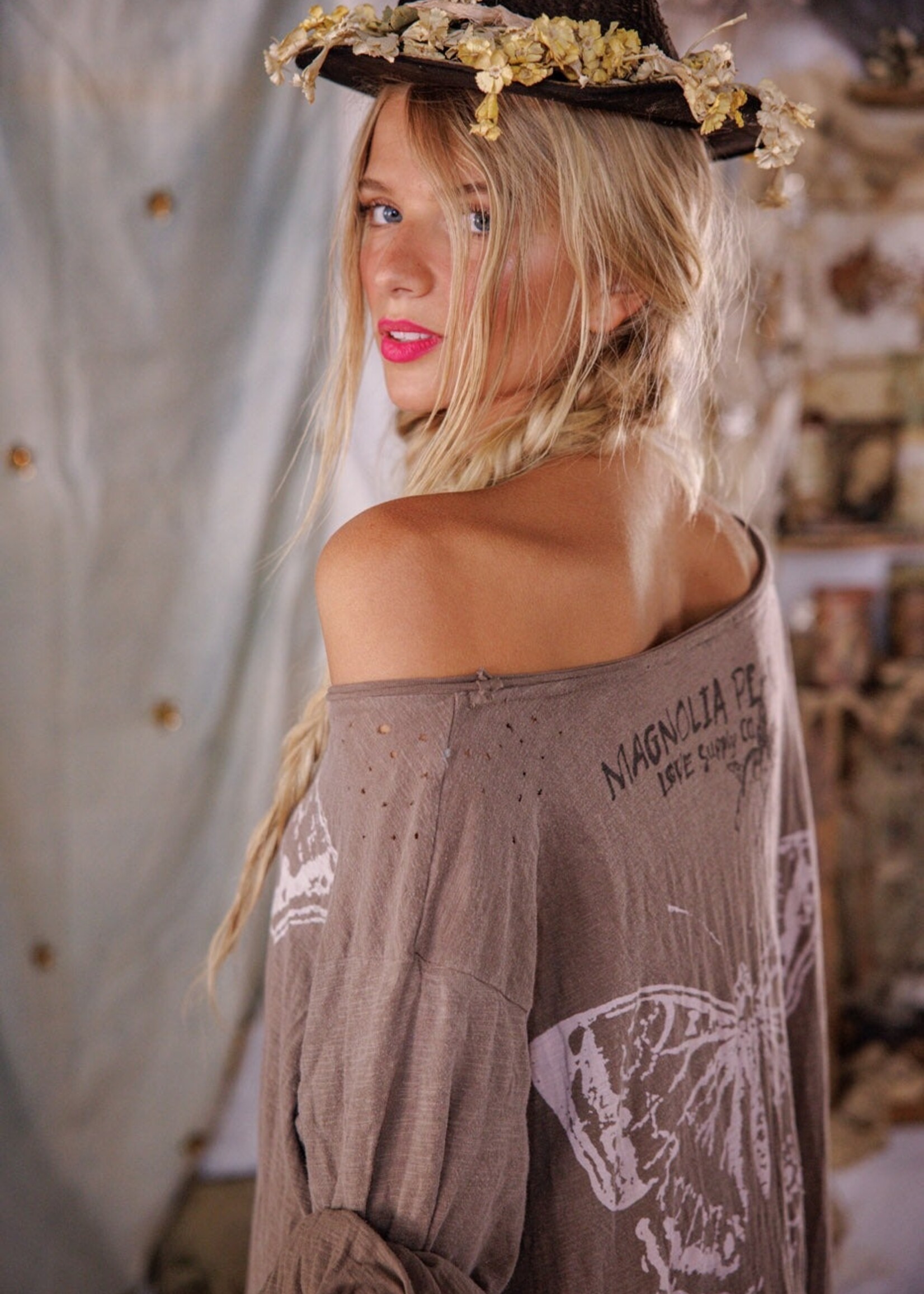 Magnolia Pearl Butterfly Totem Viggo Tee Dress 1418 Sienna One Size