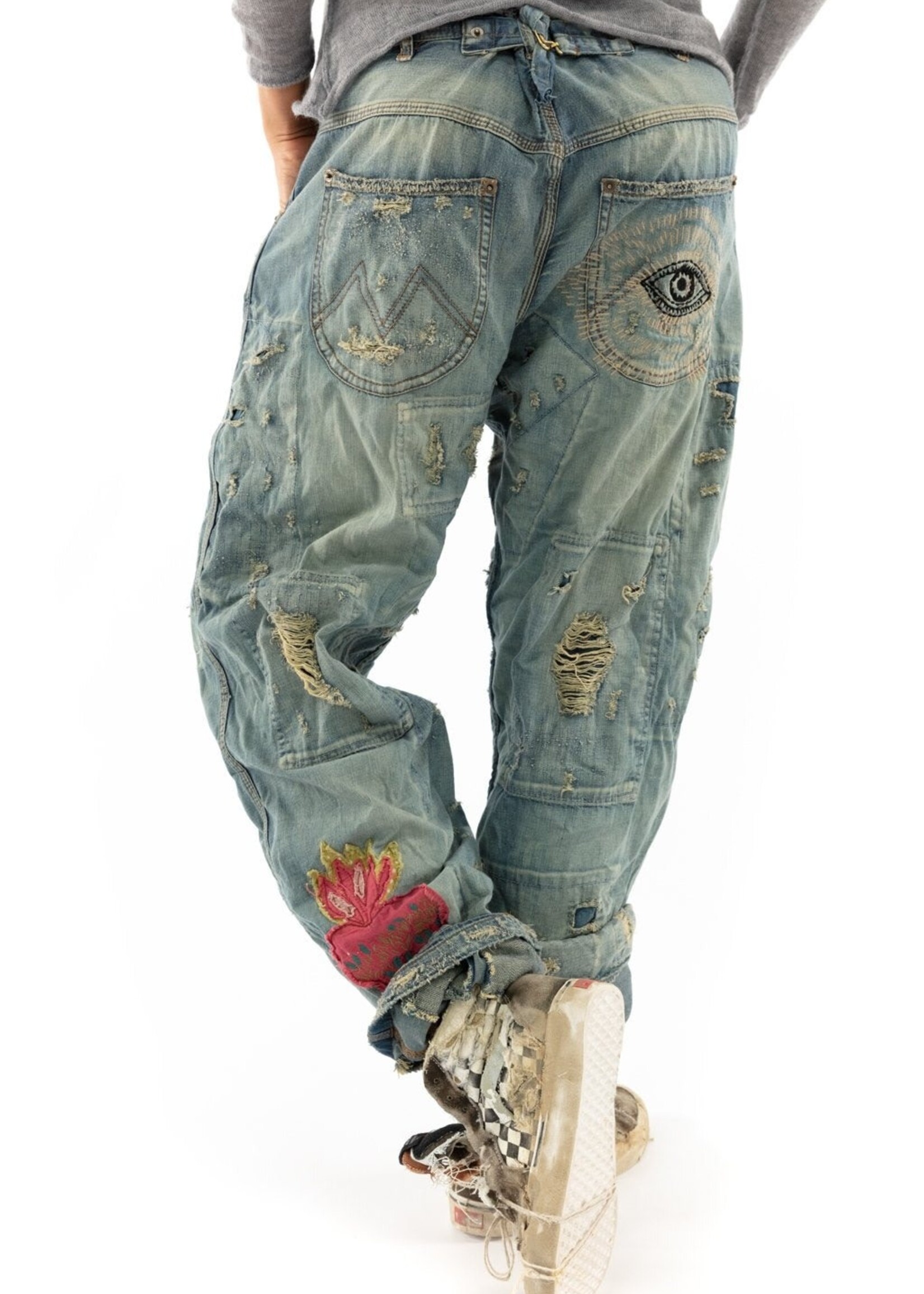 Magnolia Pearl Guadalupe Ranchero Denims Pants 268 Washed Indigo One Size
