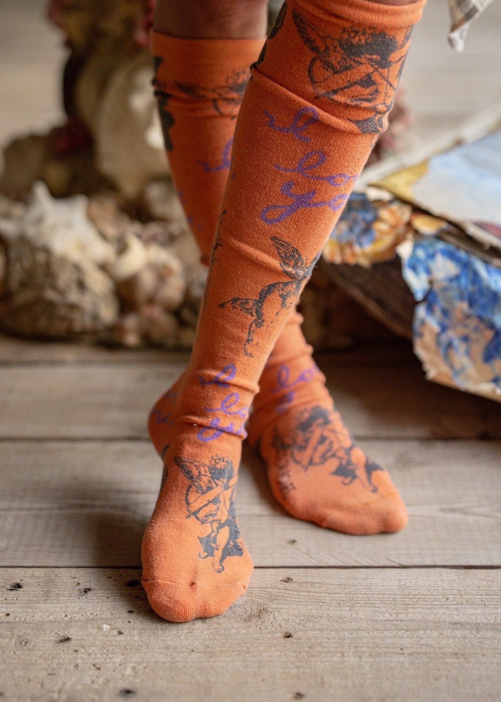 Magnolia Pearl I Love You OTK Socks 184 Marmalade