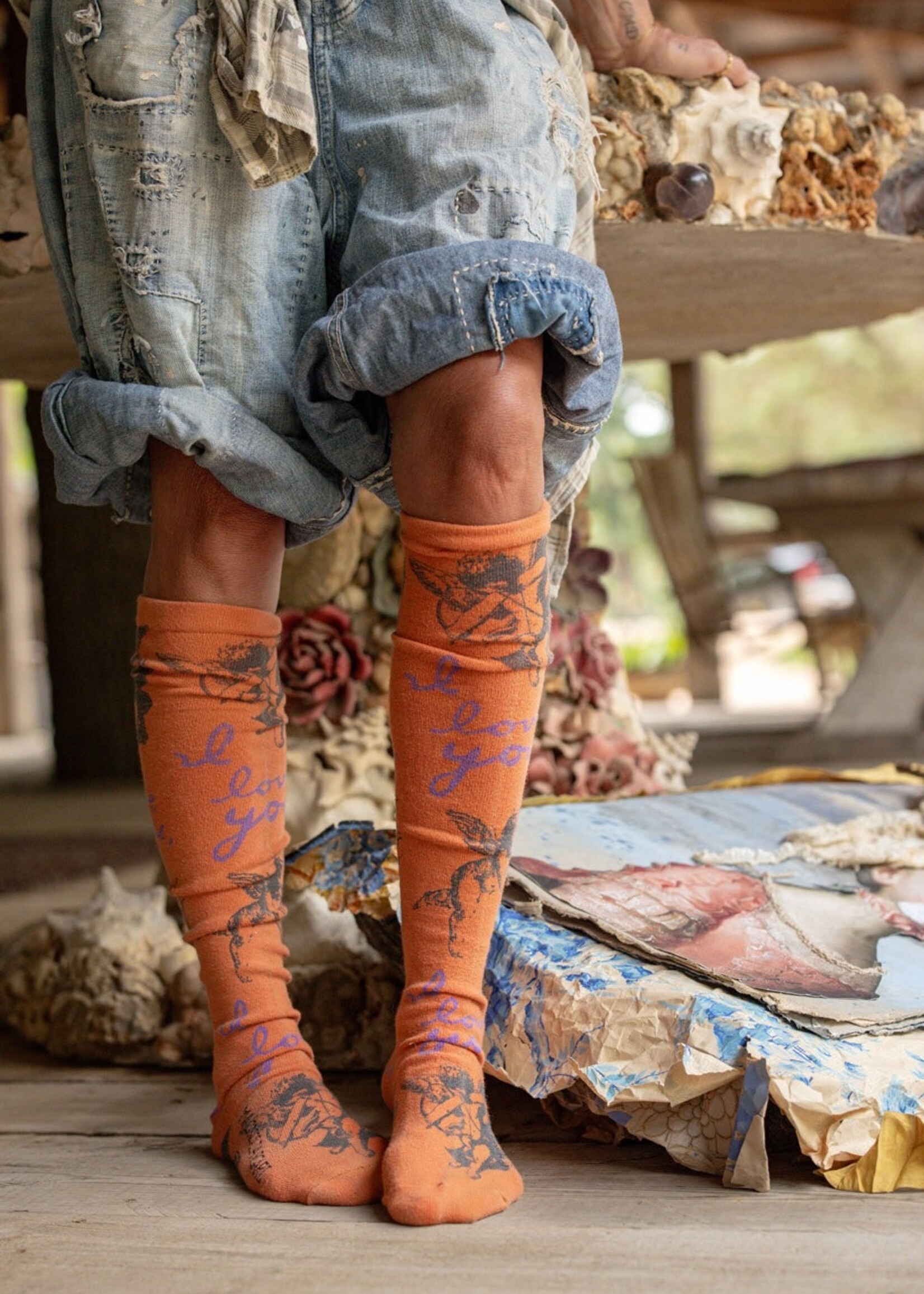 Magnolia Pearl I Love You OTK Socks 184 Marmalade