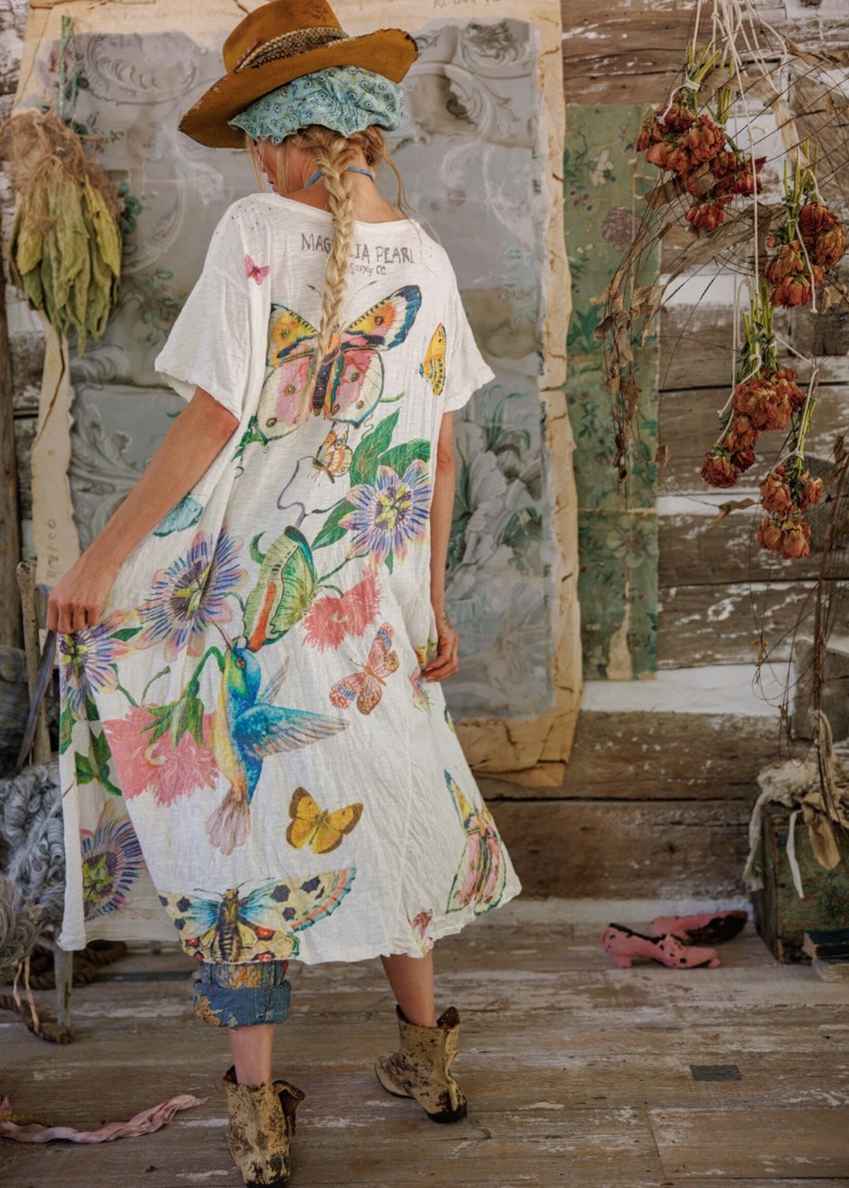 Magnolia Pearl Passion Du Papillon Tee Dress 1350 One Size True