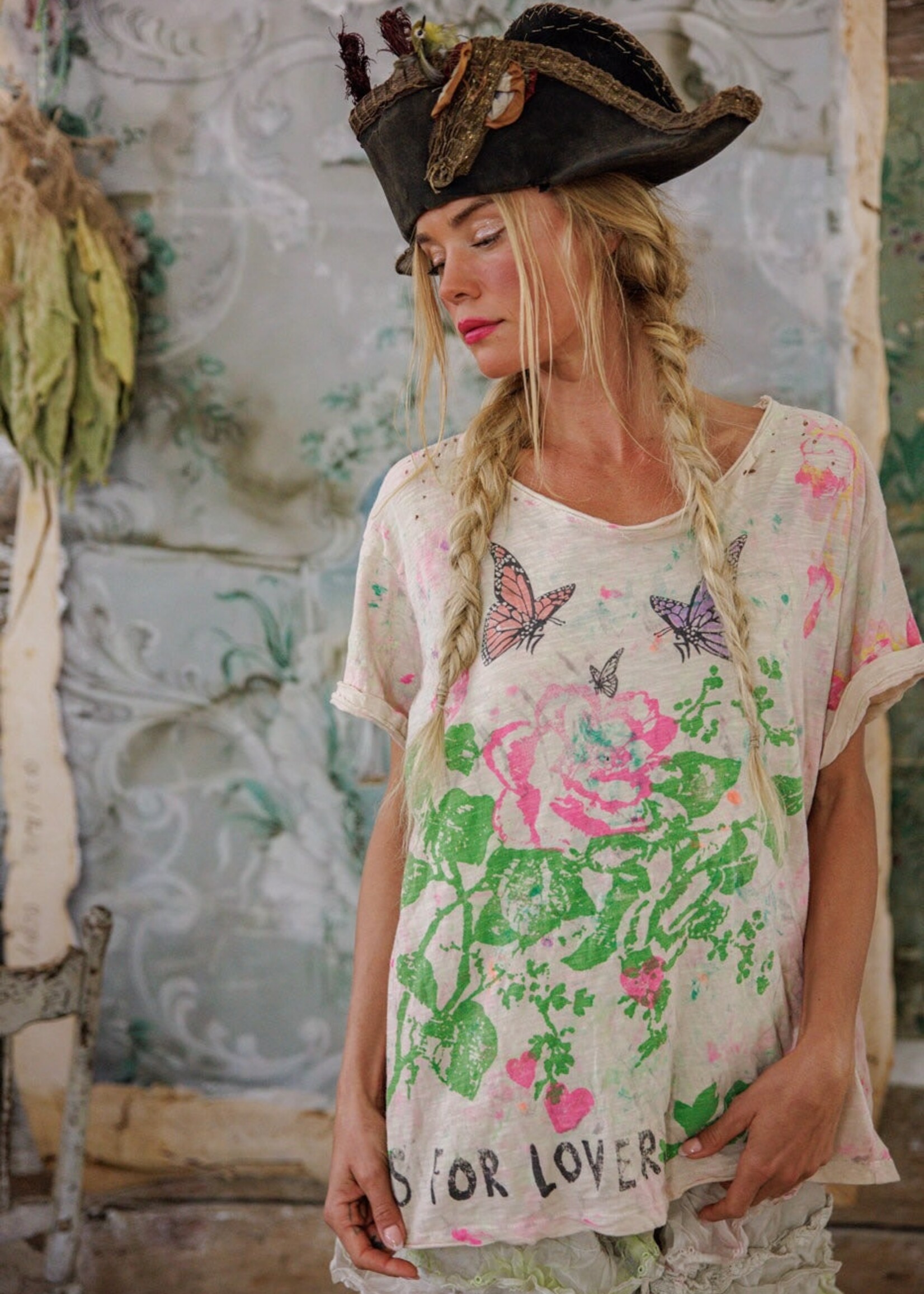 Magnolia Pearl Is For Lovers Tee Top 2498 Splendid One Size