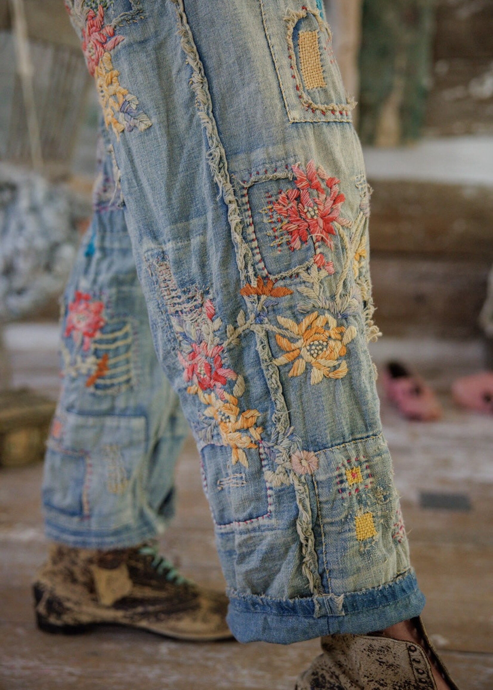 Magnolia Pearl Hummingbird Miner Denims Pants 907 Faded Indigo One Size