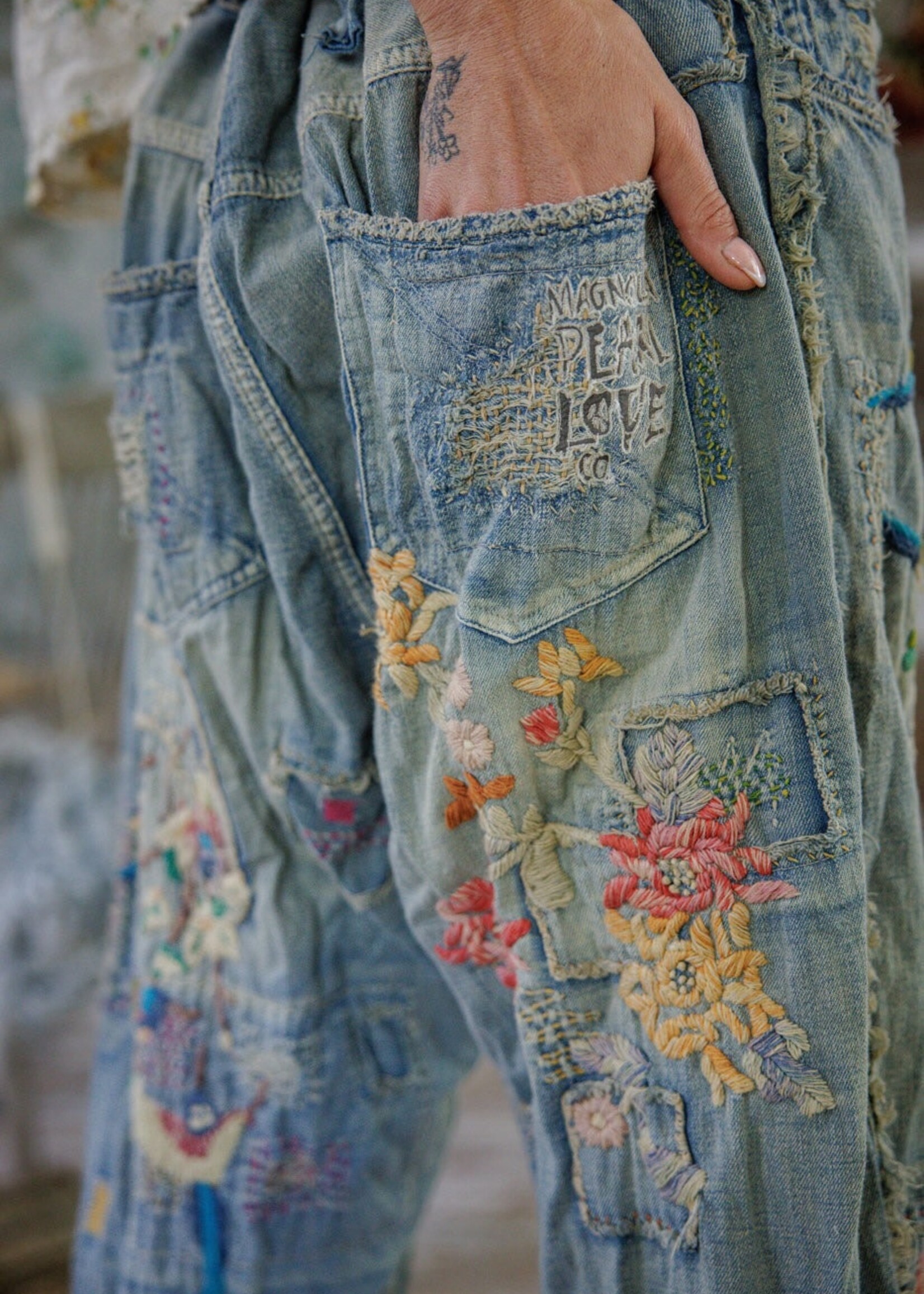Magnolia Pearl Hummingbird Miner Denims Pants 907 Faded Indigo One Size