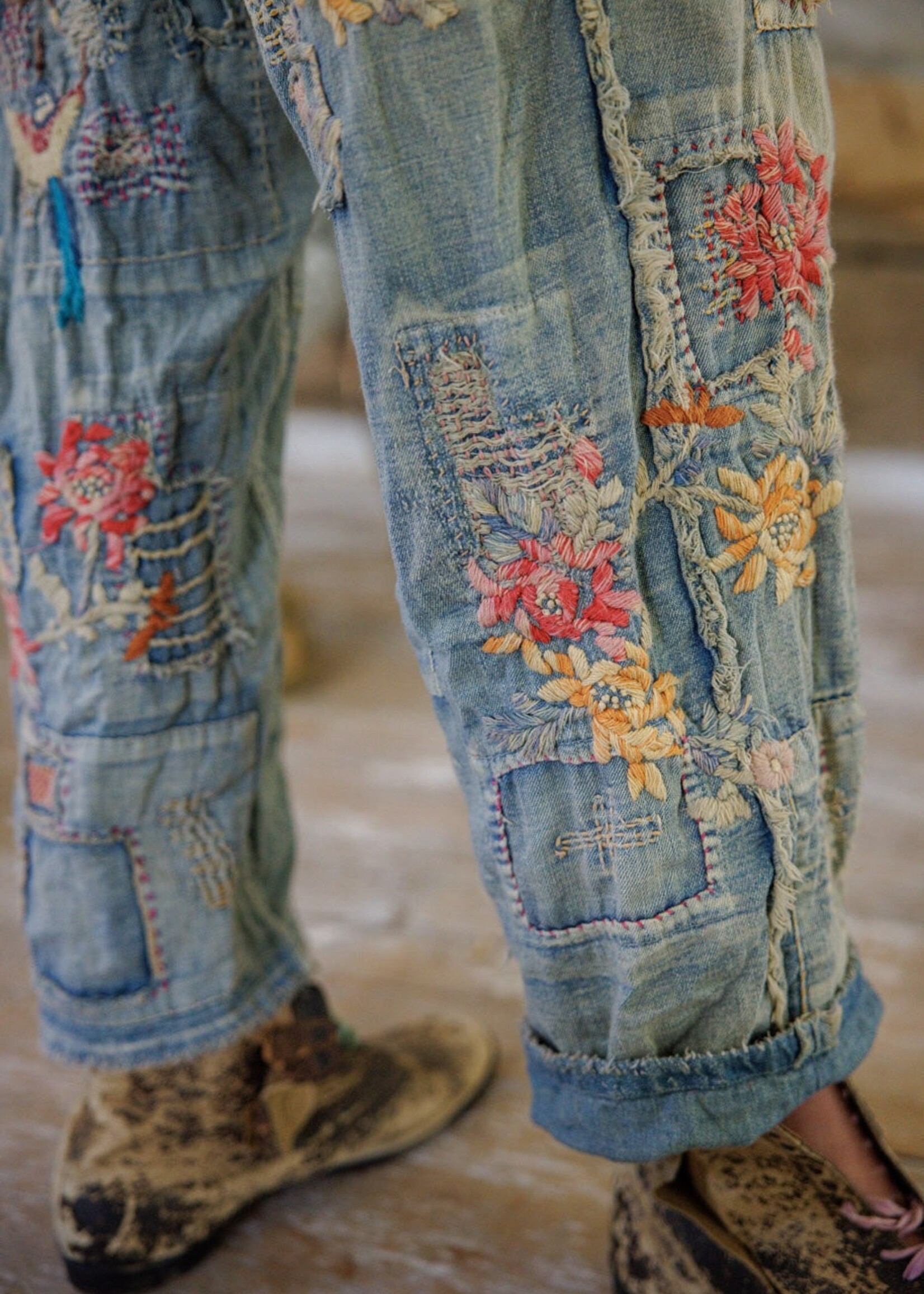 Magnolia Pearl Hummingbird Miner Denims Pants 907 Faded Indigo One Size