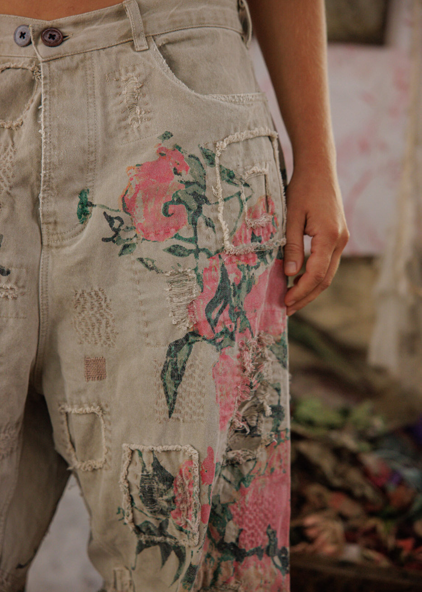 Magnolia Pearl **NEW RELEASE** Vincent Dani Blues Denims Pants 957 Petal One Size