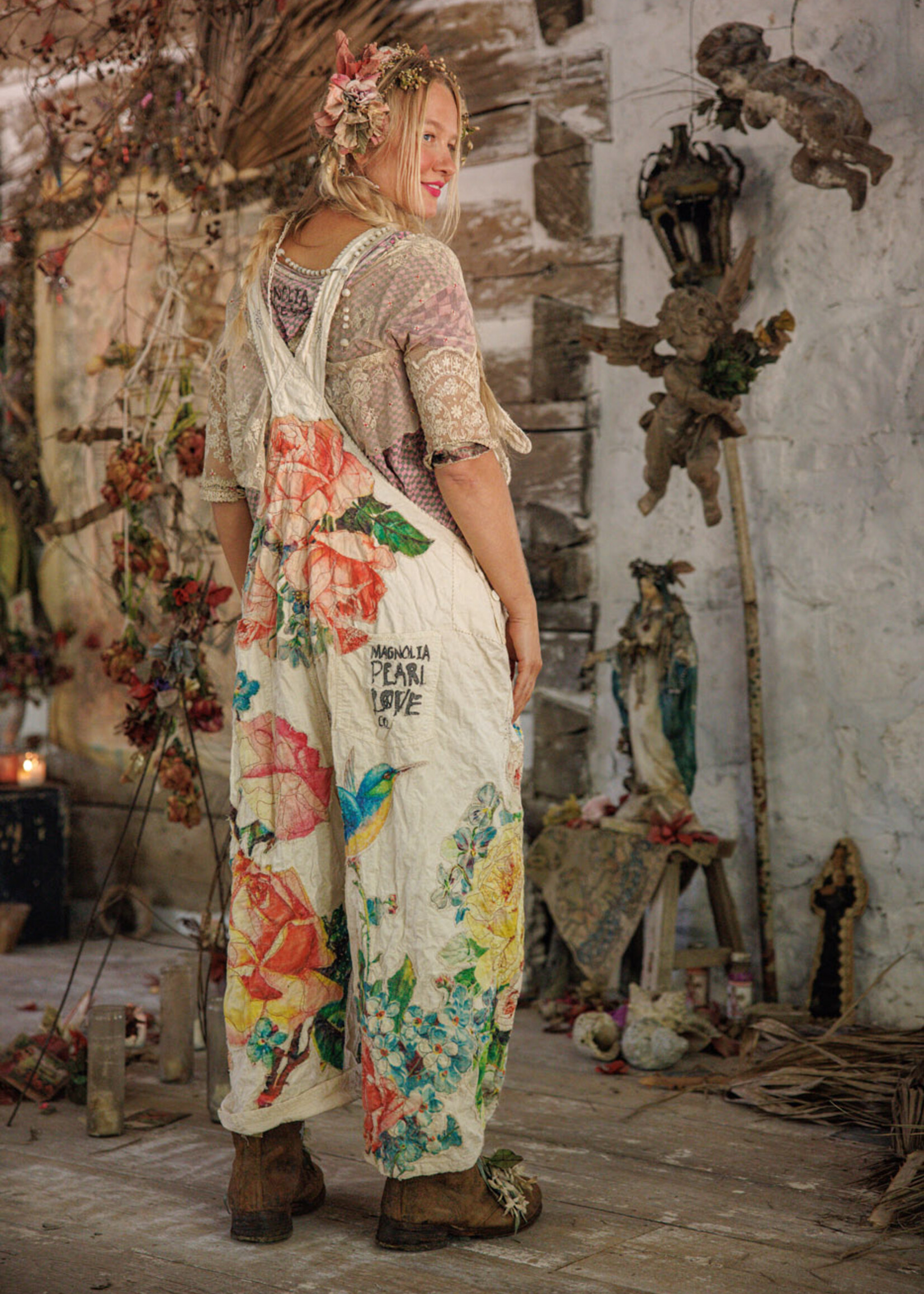 Magnolia Pearl **NEW RELEASE** Birdie Bouquet Benjamin Overalls 171 Moonlight One Size
