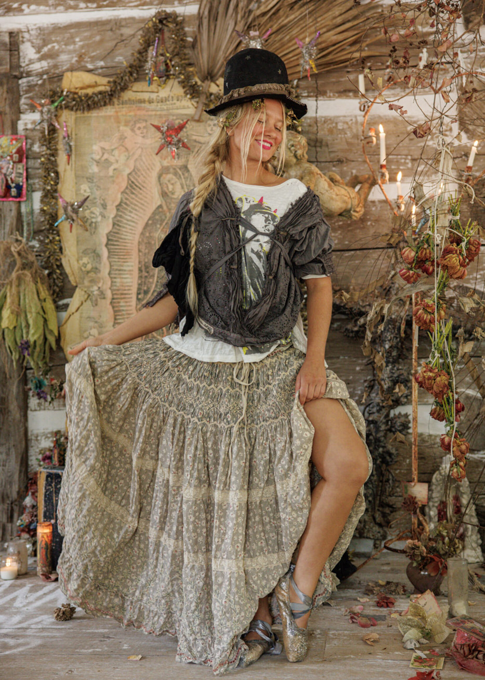 Magnolia Pearl PREORDER**NEW RELEASE** Floral Chrystal Skirt 242 Gypsy Soul One Size