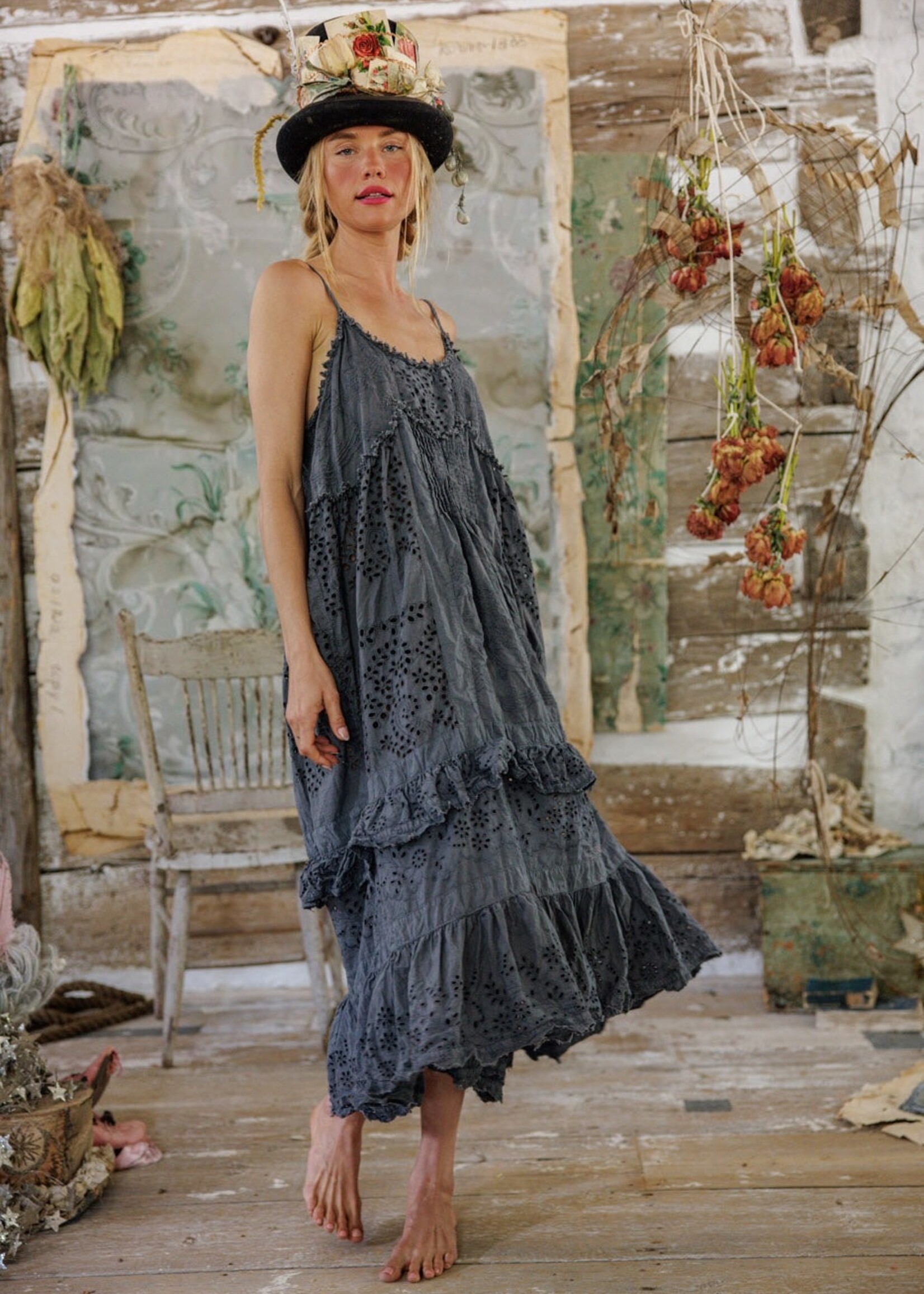Magnolia Pearl Eyelet Embroidered Esti Cami Dress 1282 Ozzy