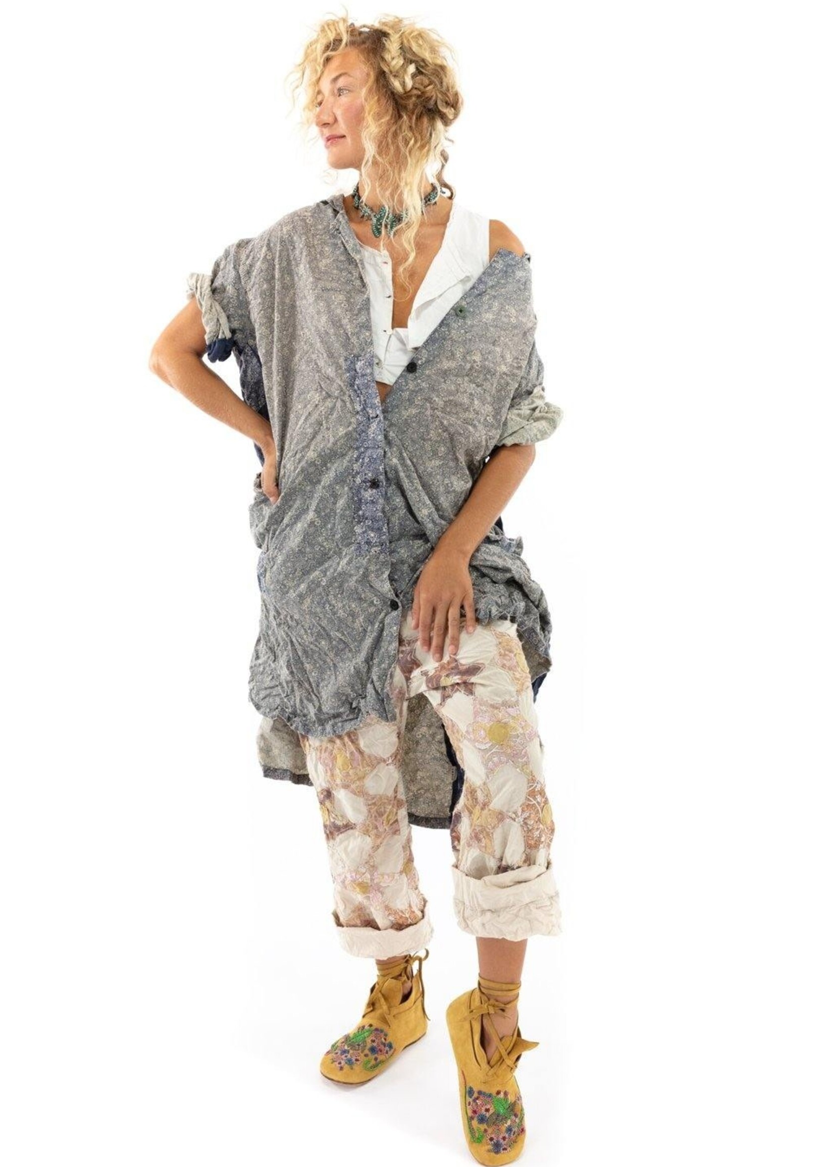 Magnolia Pearl Johanna Smock Dress 772 Foothill One Size