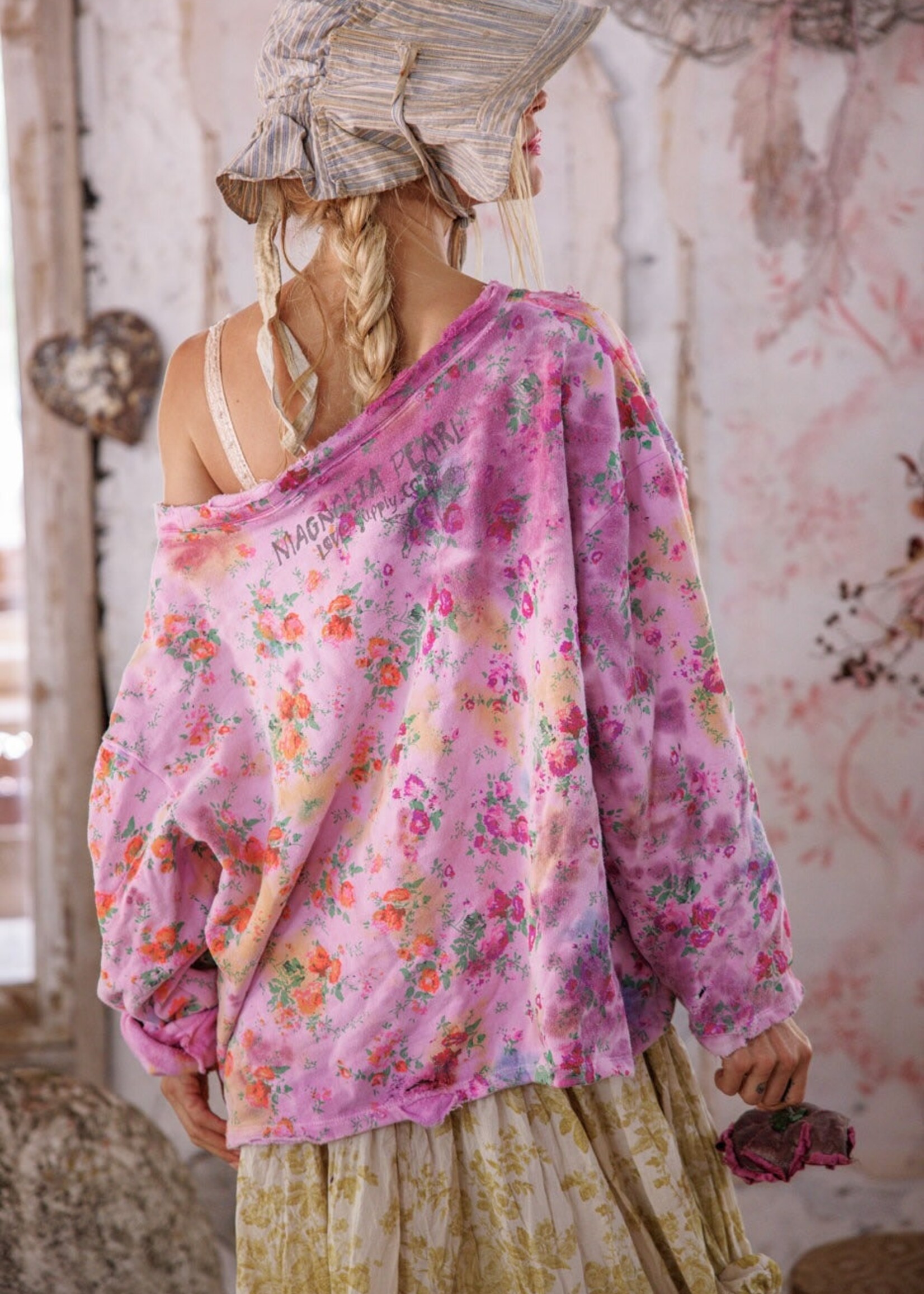 Magnolia Pearl FS Hermosa Sweatshirt Top 2389 One Size Myrrh