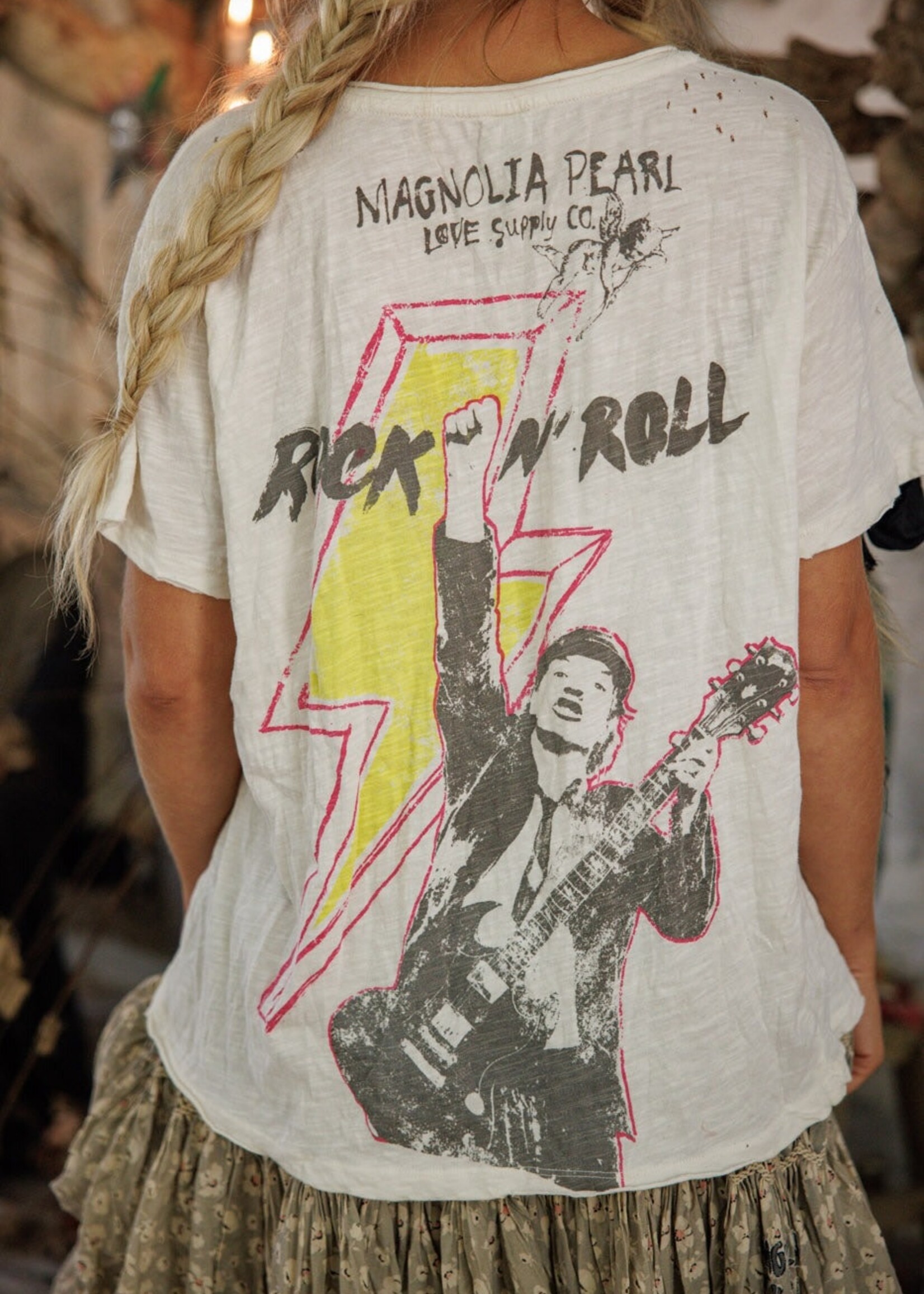 Magnolia Pearl ACDC Rock n Roll Tee Top 2570 One Size True