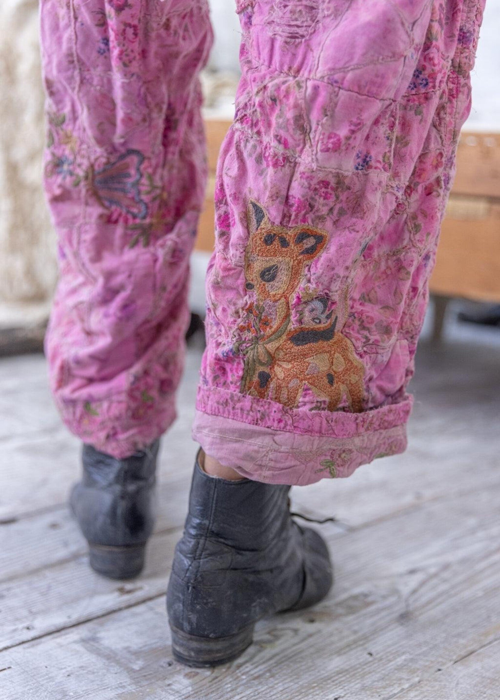 Magnolia Pearl Lil Friends Miner Pants 505 Kashmiri Pink One Size