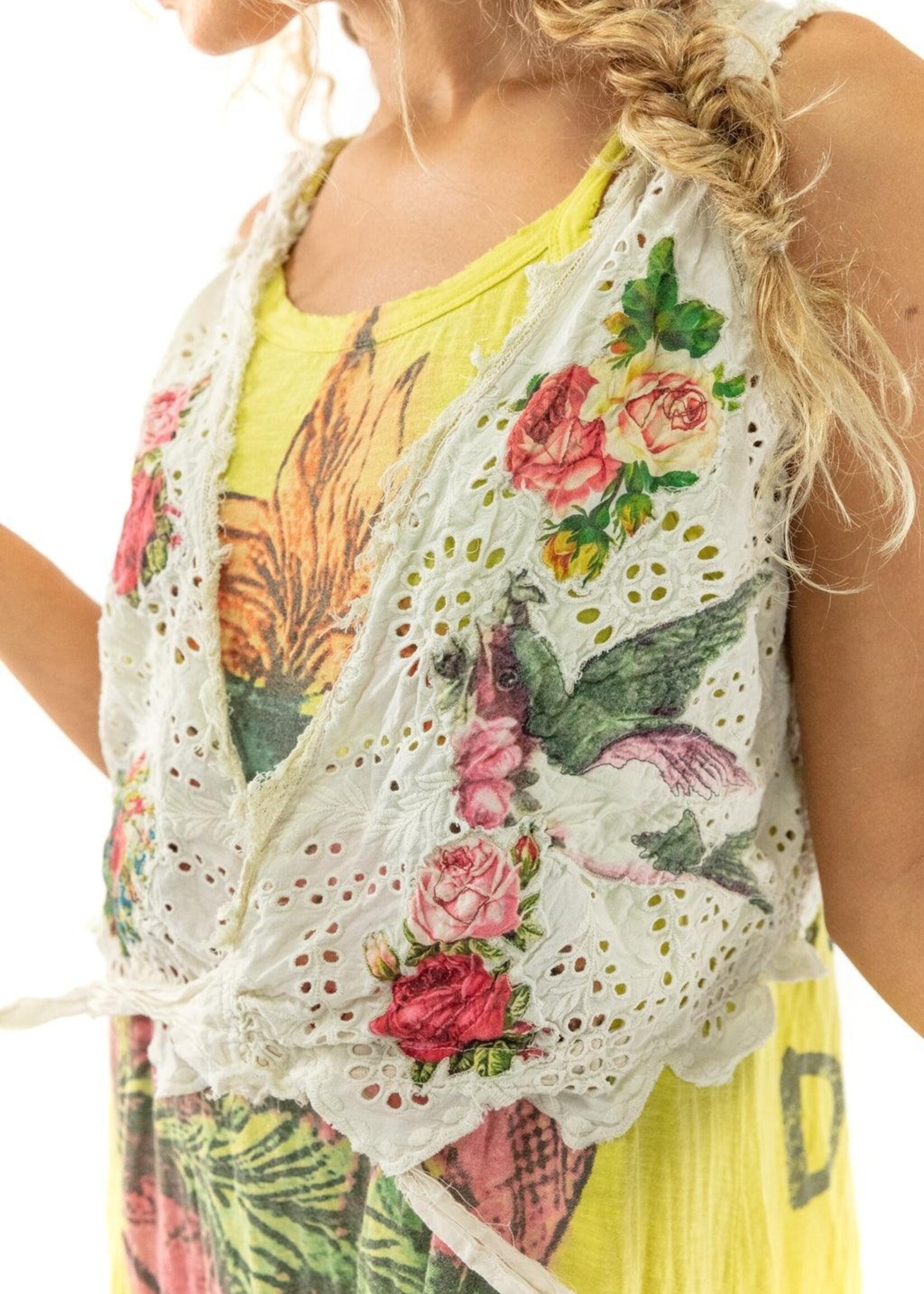 Magnolia Pearl Eyelet Applique Faustine Tank 284 Fondness One Size