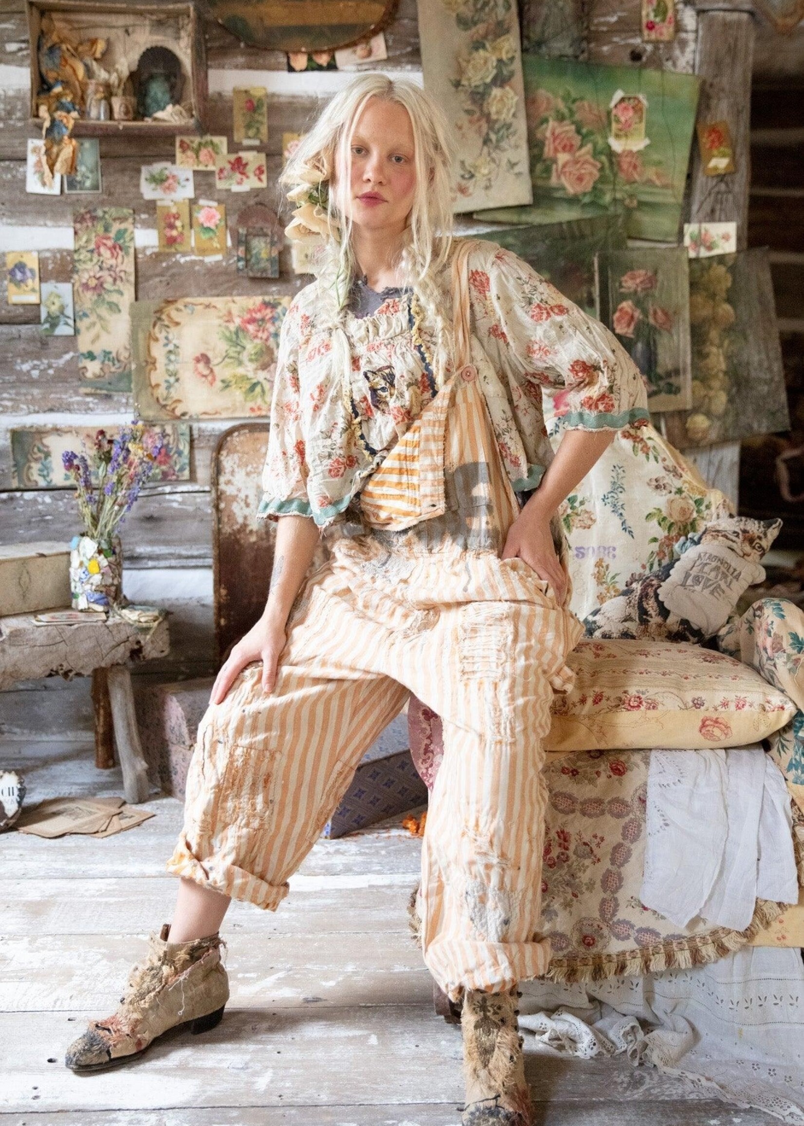 Magnolia Pearl Printed Millie Jo Blouse Top 1237 Sweetums One Size
