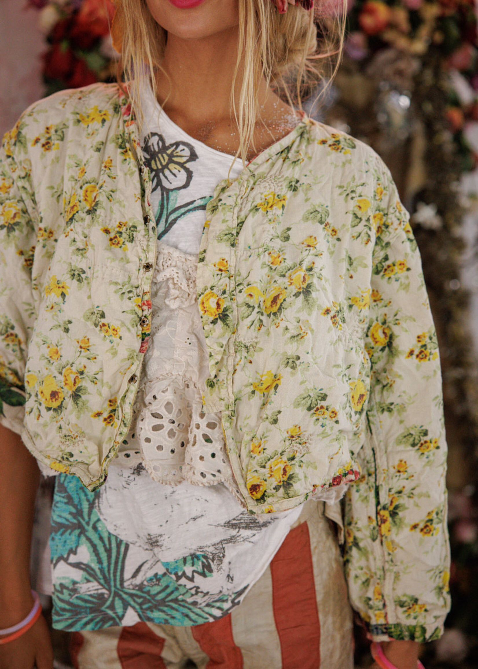 Magnolia Pearl Cropped Floral Leni Jacket 697 Postcards
