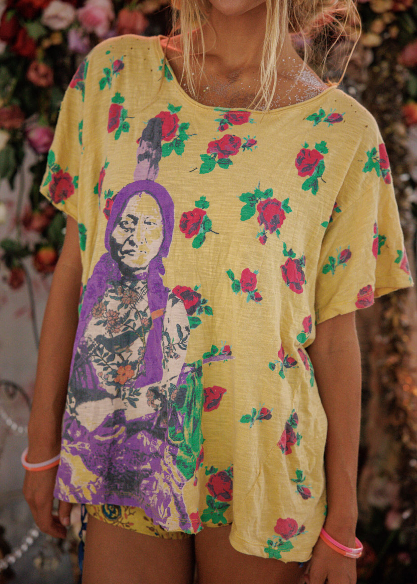 Magnolia Pearl Soul Of Yellow Roses Tee Top 2673 One Size