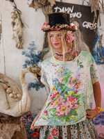 Magnolia Pearl Floral Songbird Art Class Tee Top 2567 True One Size
