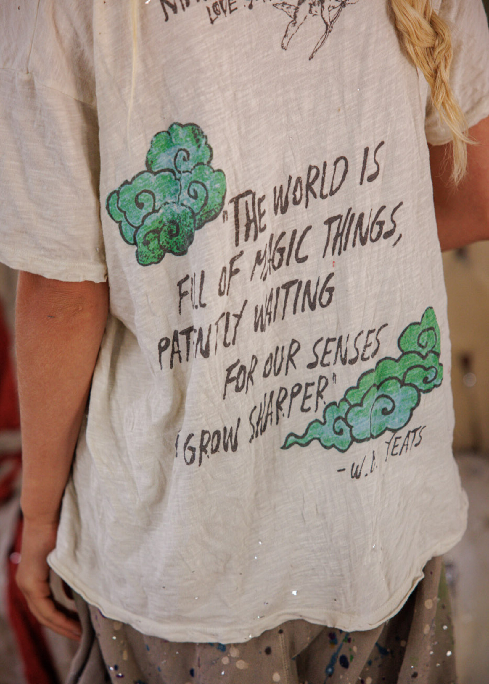 Magnolia Pearl Yeats Magic Dragon Tee Top 2664 Moonlight One Size