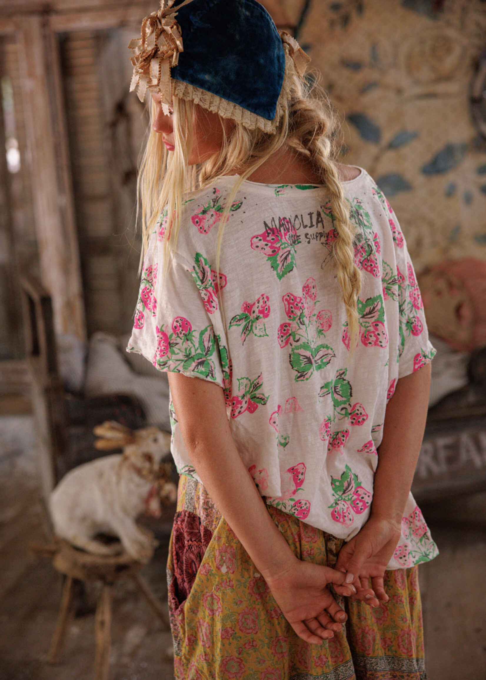 Magnolia Pearl Berry Little Archer Tee Top 2552 Wild Strawberries One Size