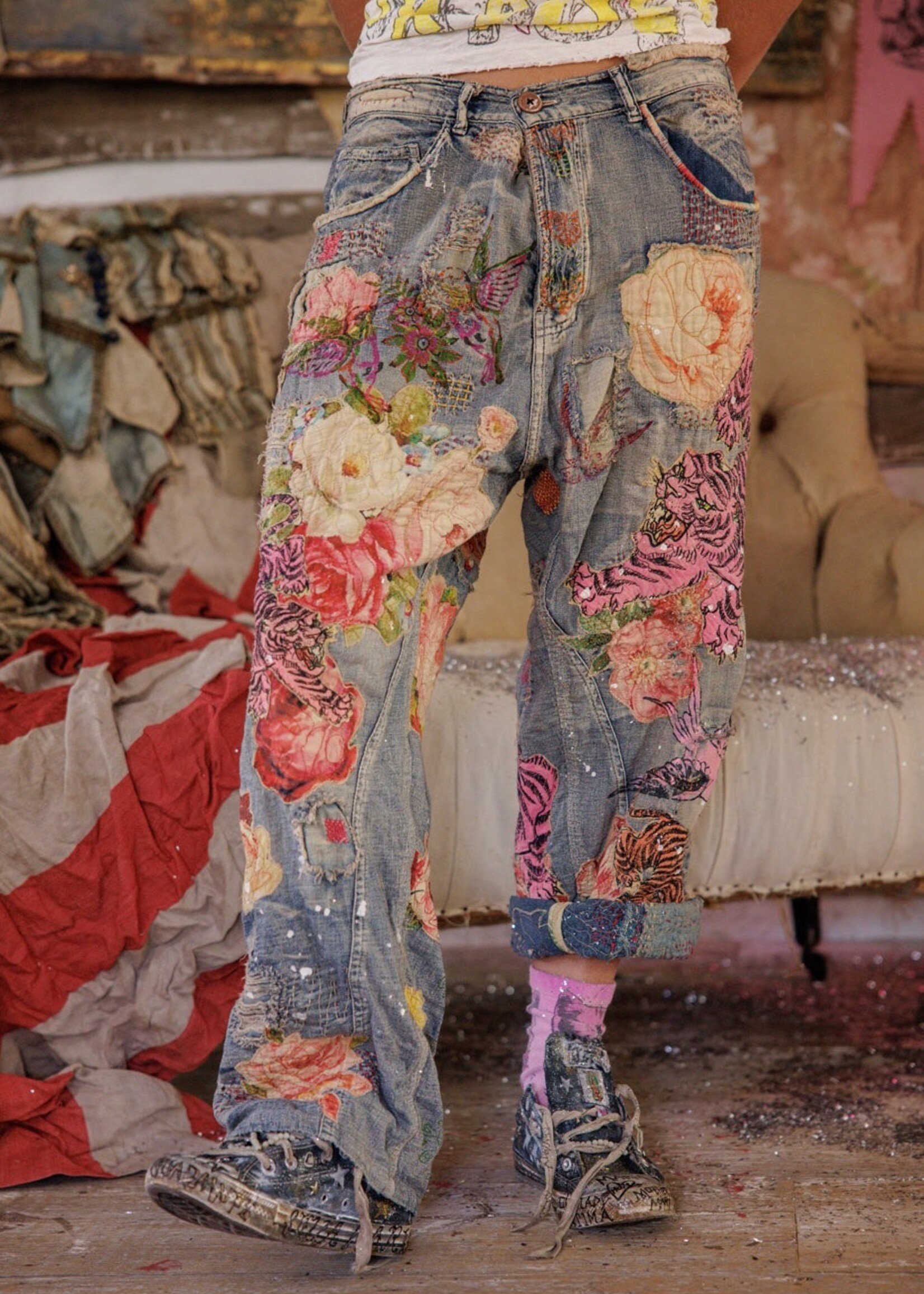 Magnolia Pearl Reverie Denims Pants 893 Indigo Tiger One Size
