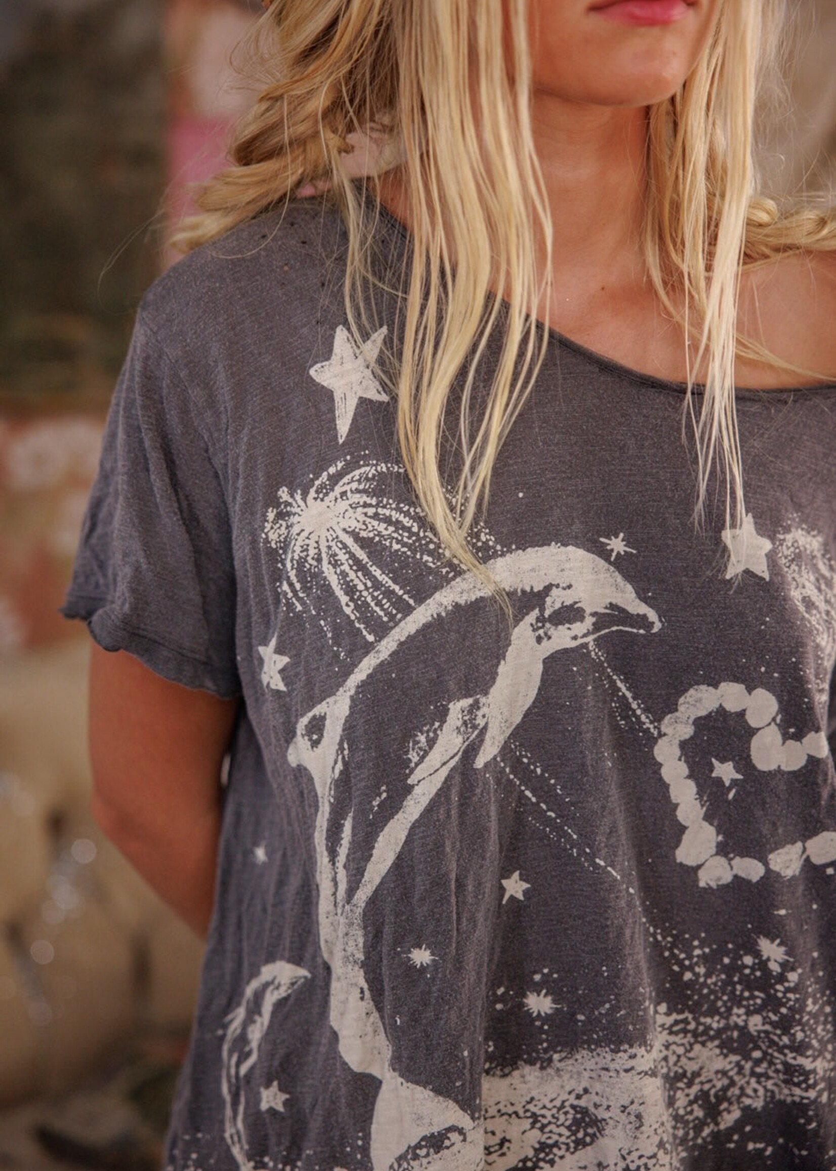 Magnolia Pearl Sky Dolphin Tee Top 2523 Ozzy One Size